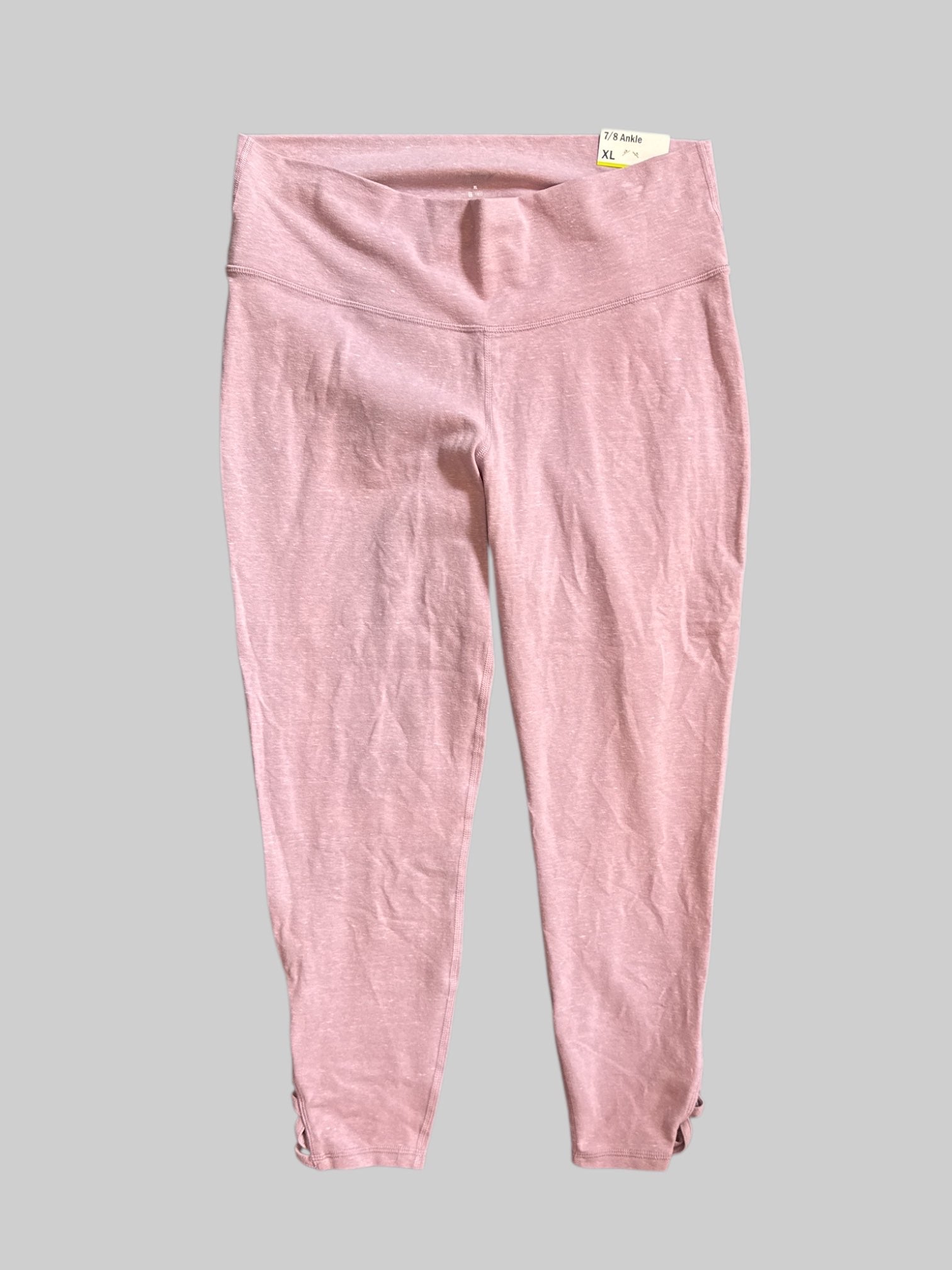 0X NWT light pink leggings with lattice ankle detail
