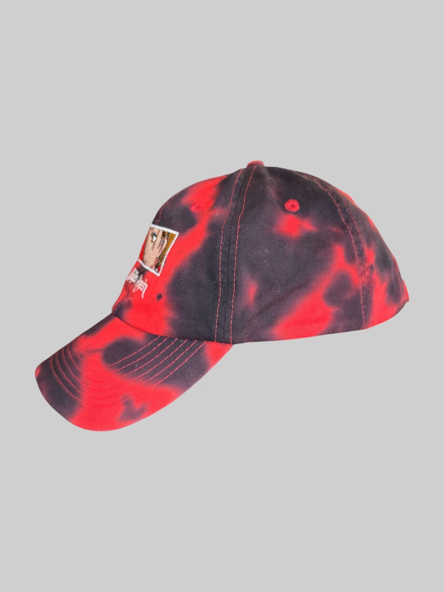 Jujutsu Kaisen Anime red and black tie dye baseball cap