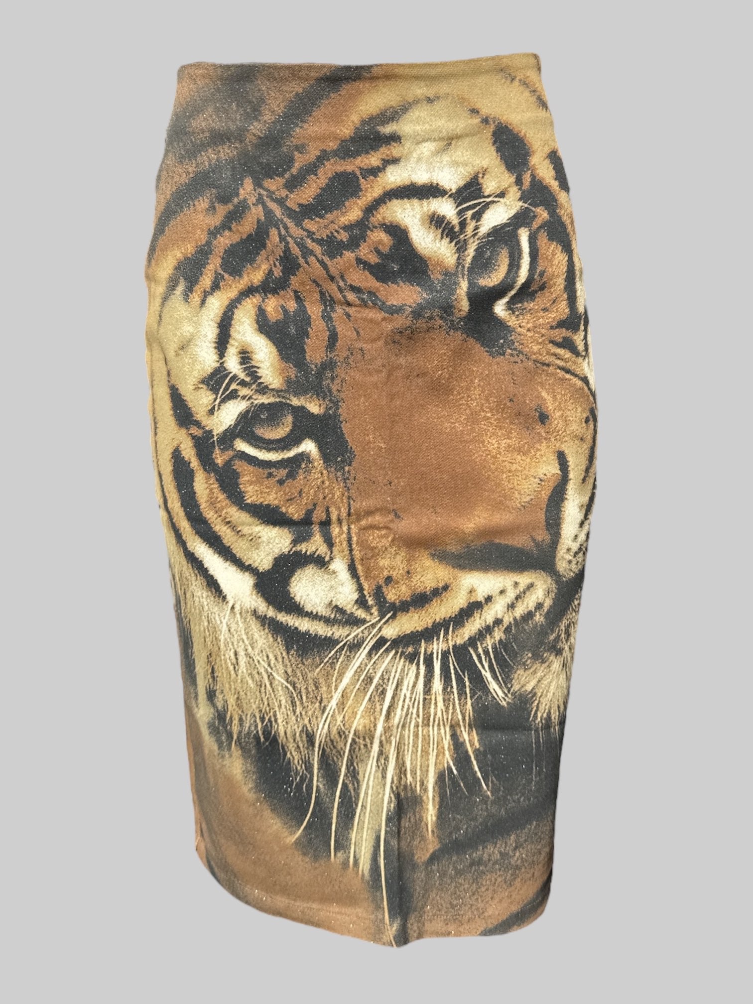 S Pencil skirt with glittery tiger design