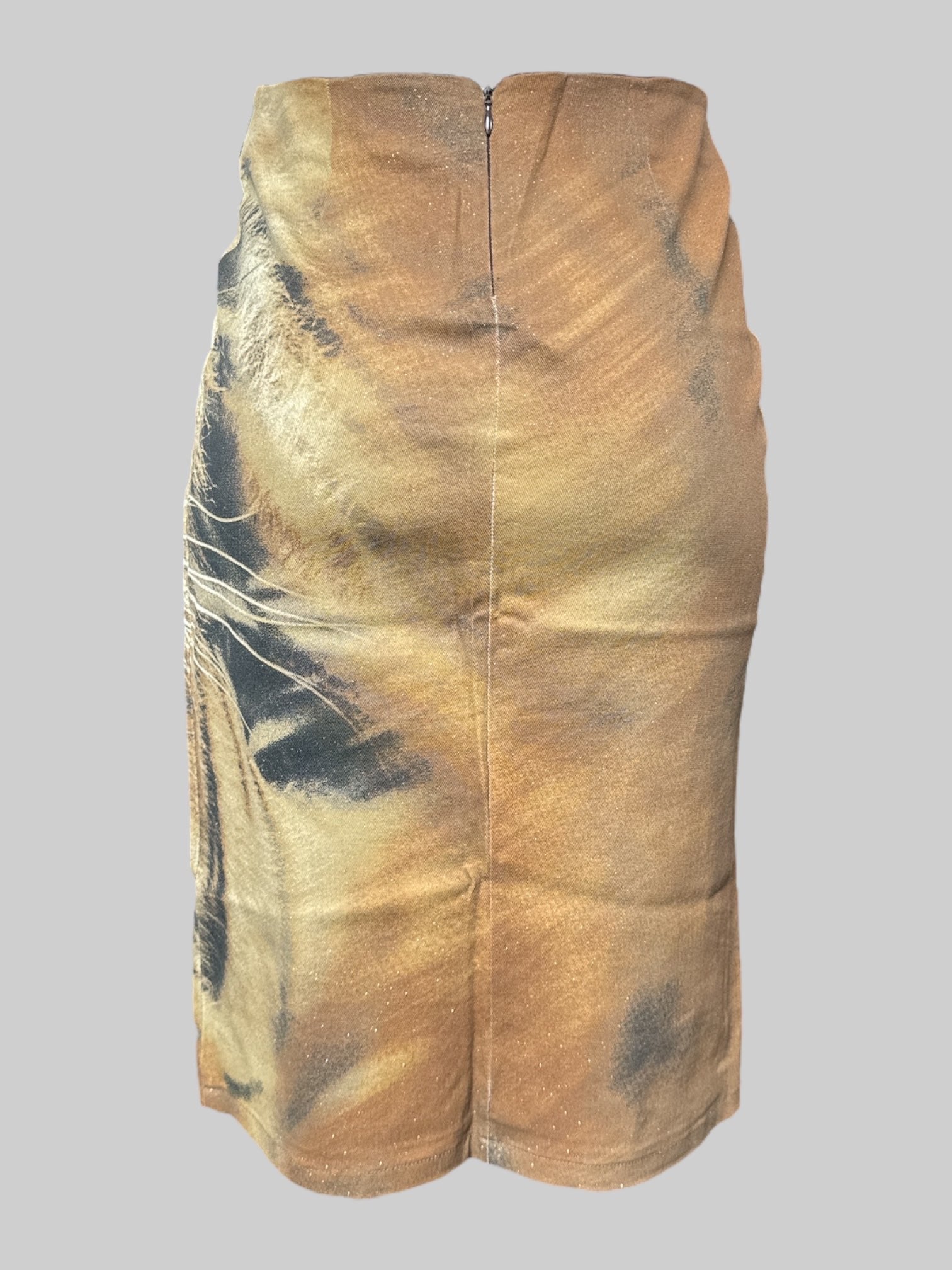 S Pencil skirt with glittery tiger design