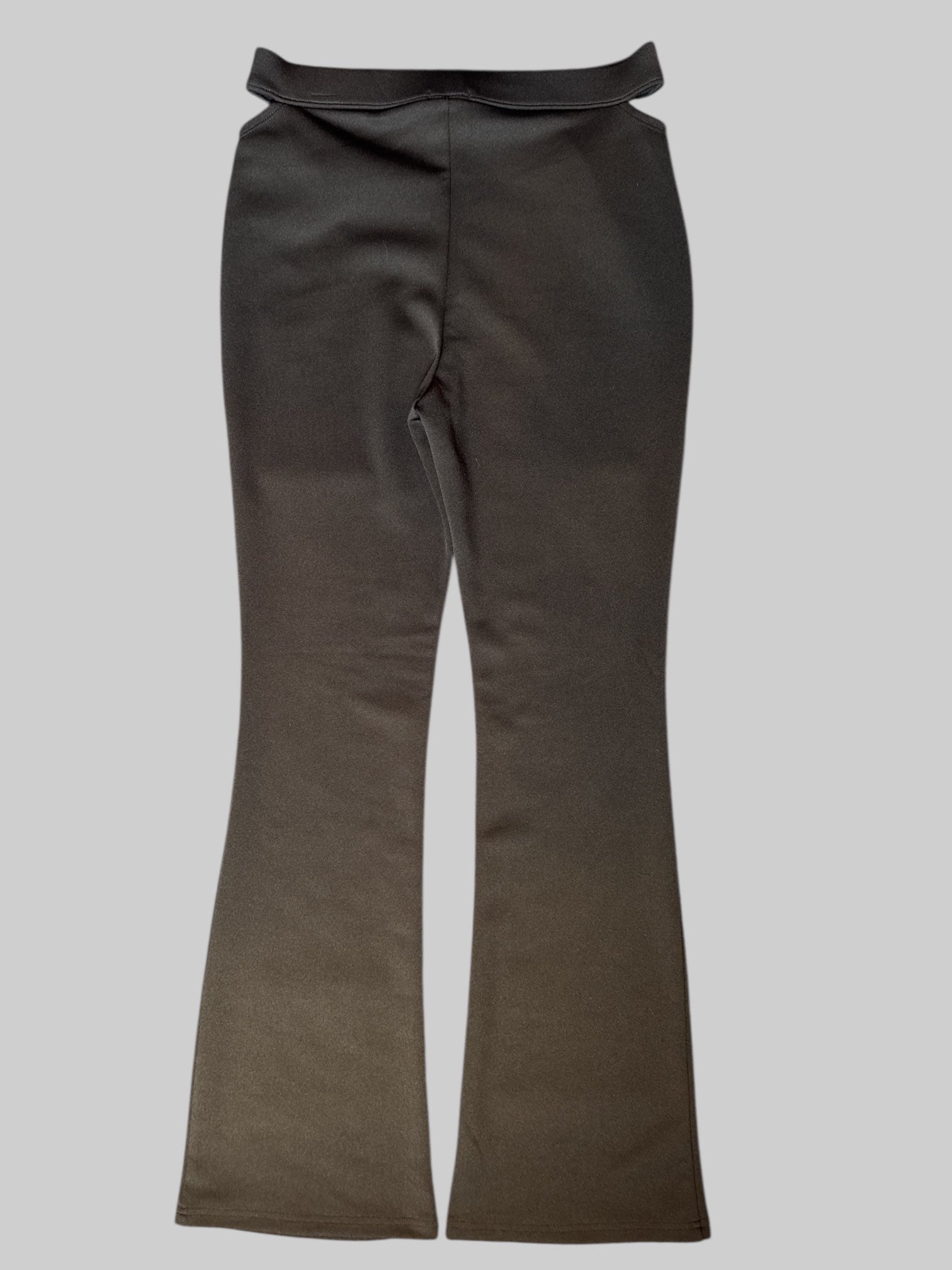 L black flowy pants with side hip cut outs