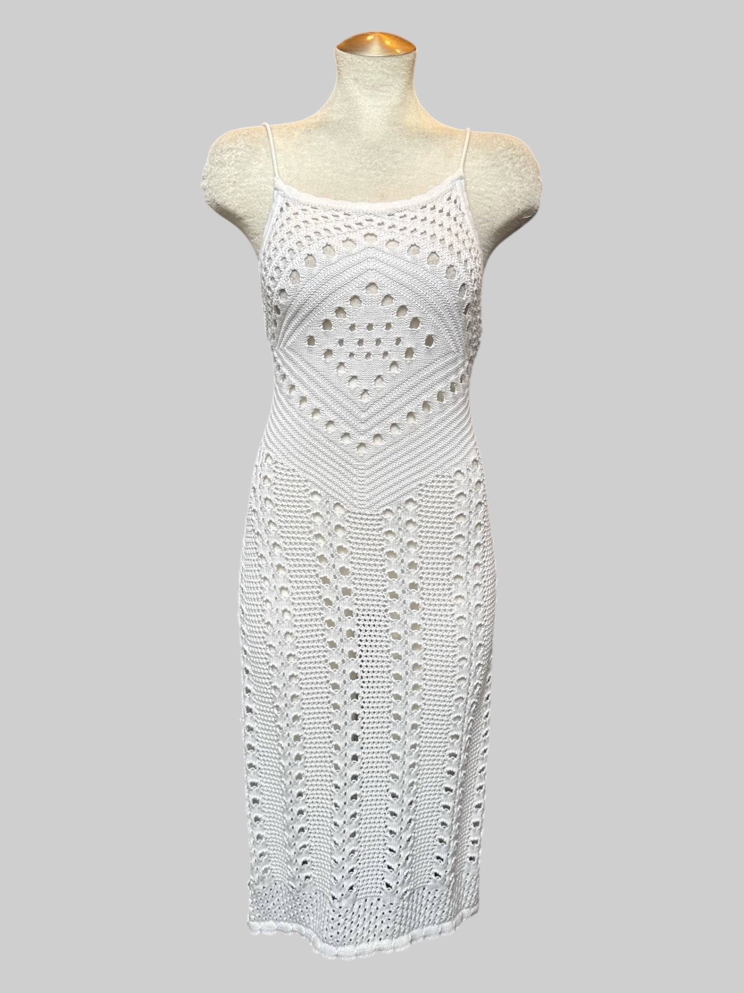 XL white knit dress