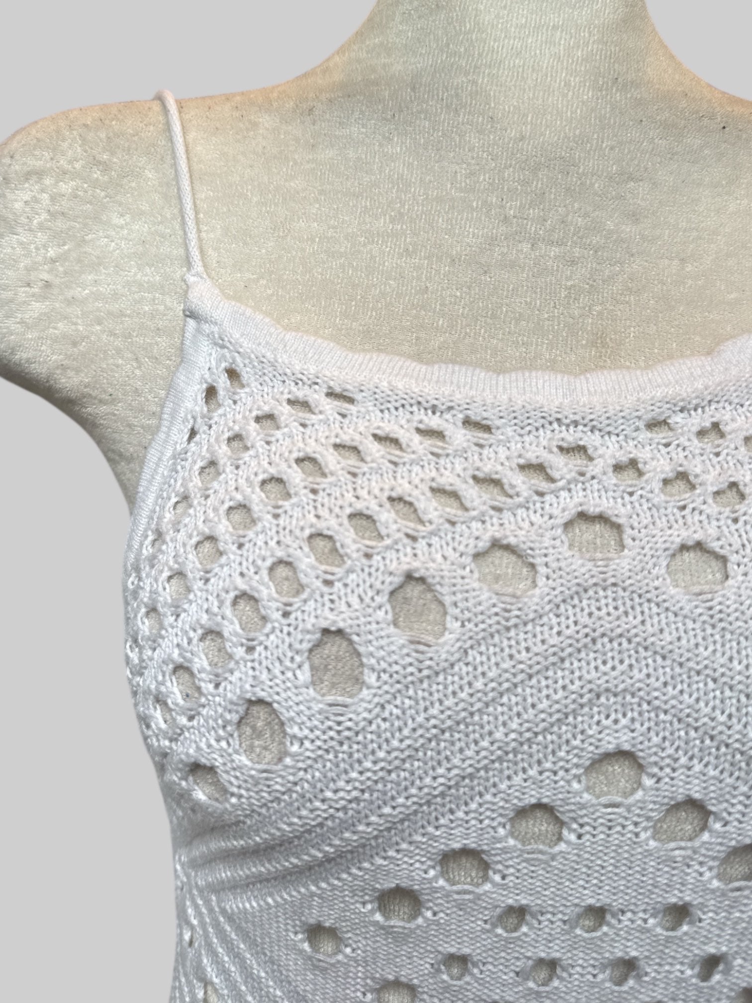 XL white knit dress