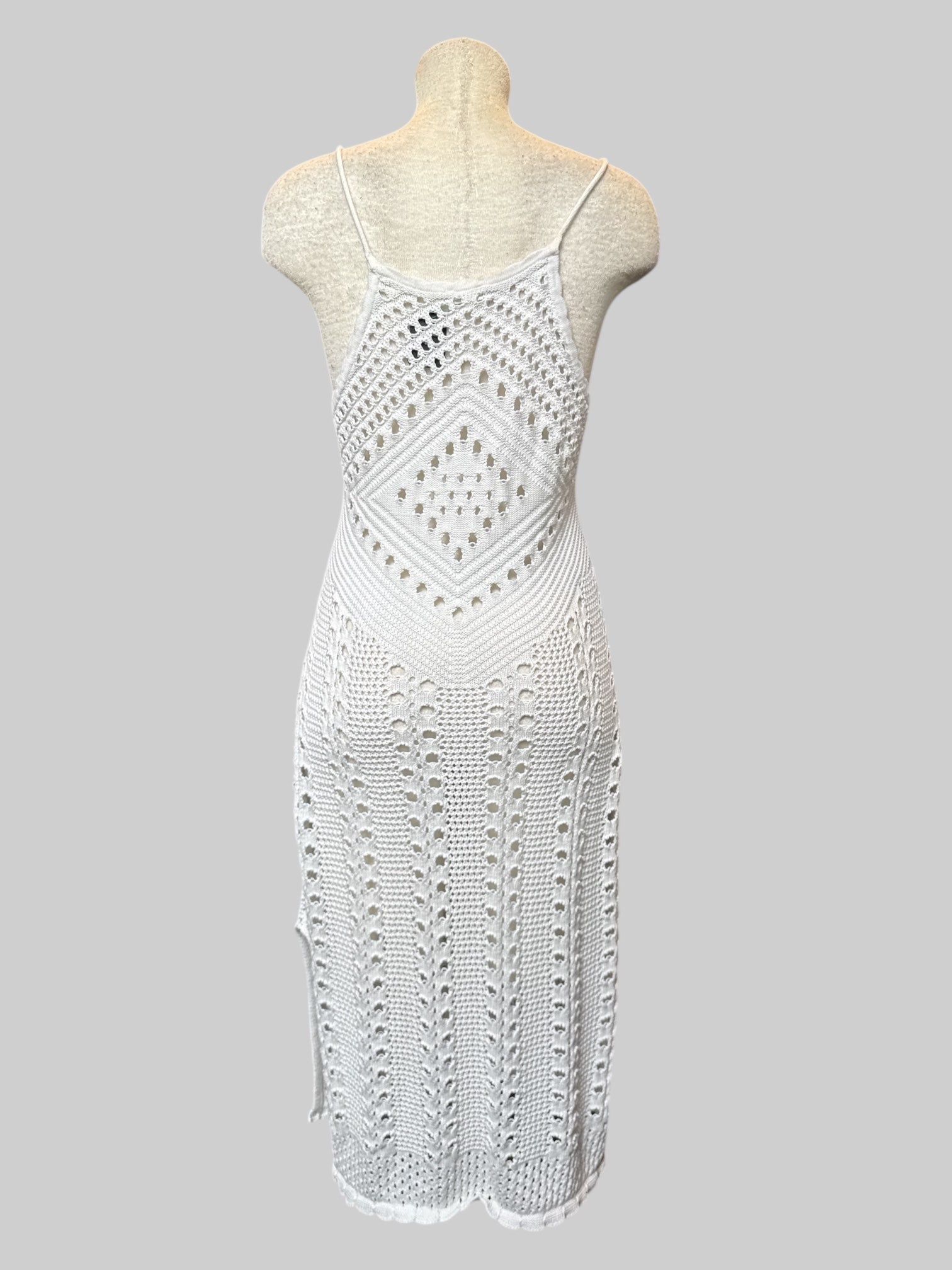 XL white knit dress