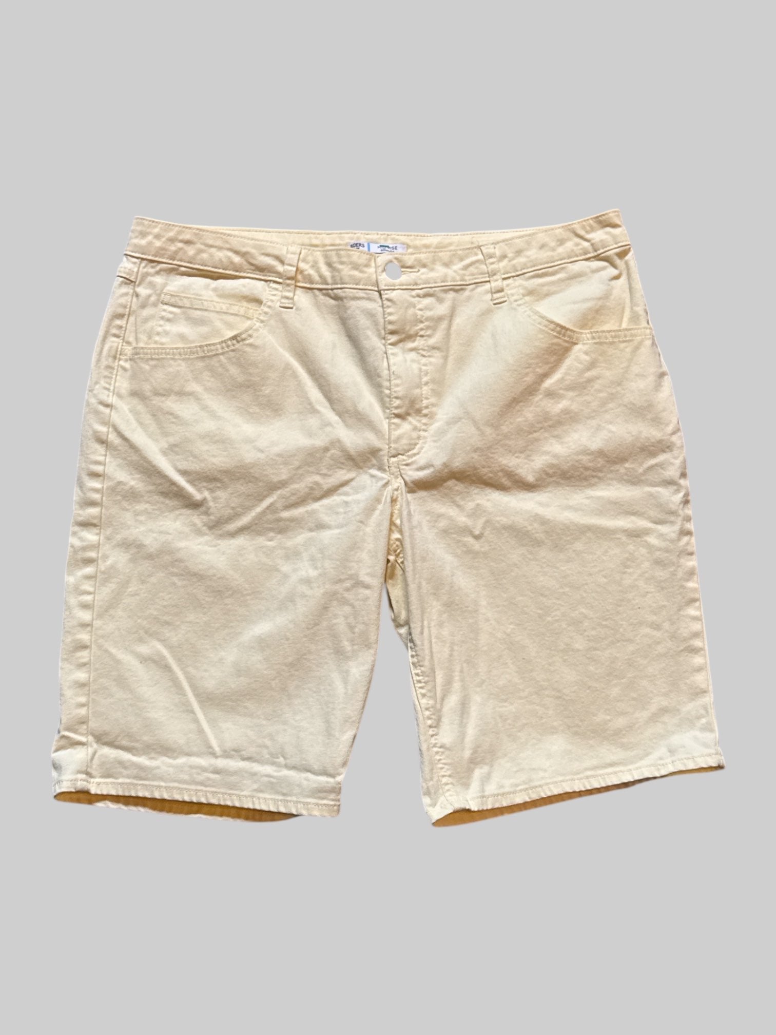 0X baby yellow denim bermuda shorts