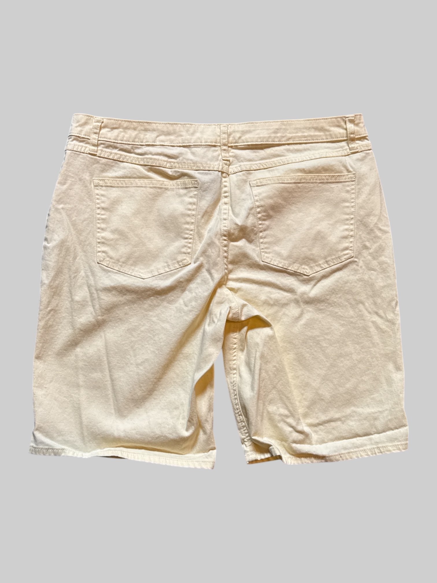 0X baby yellow denim bermuda shorts