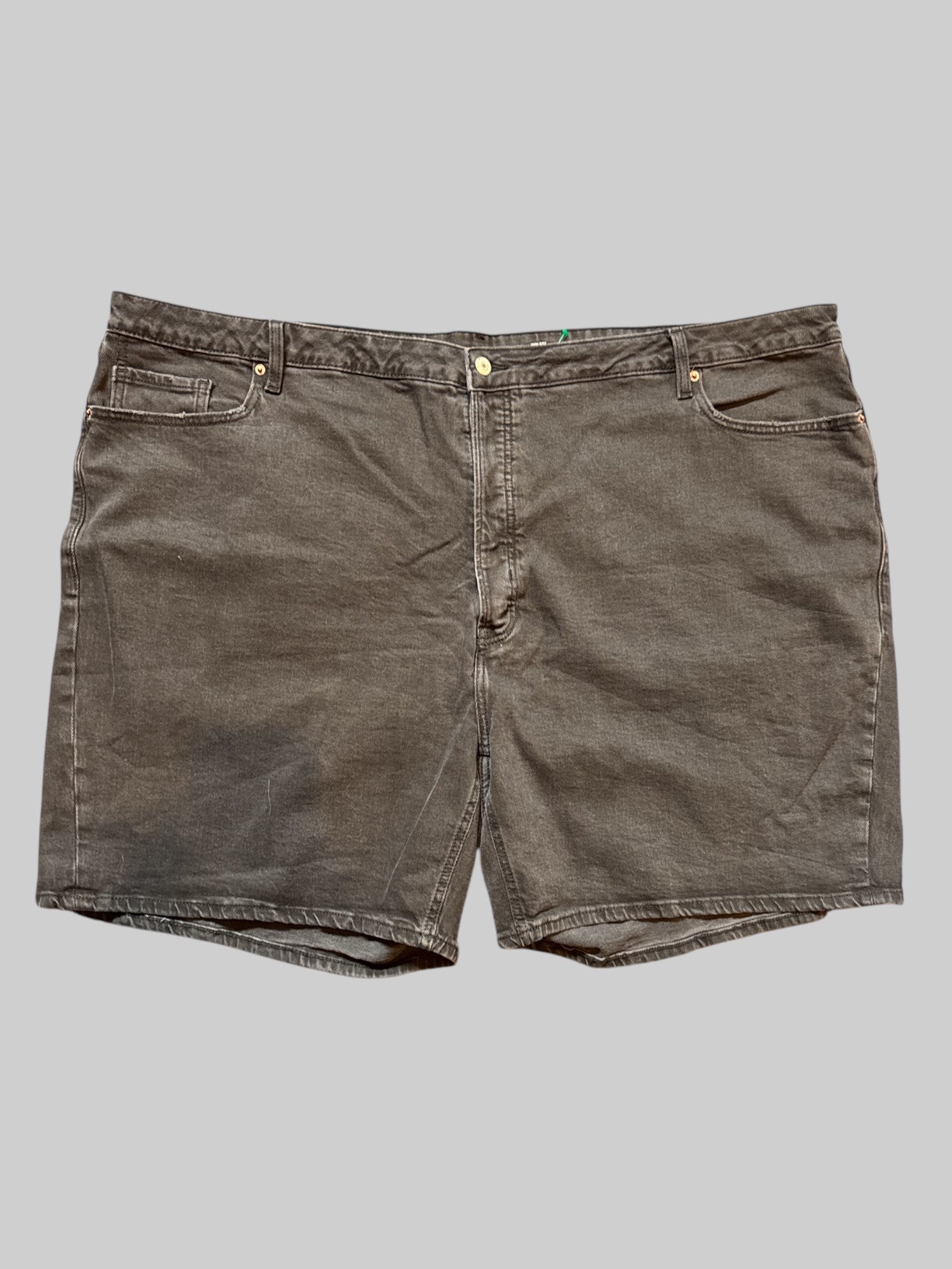 4X black stretchy denim shorts