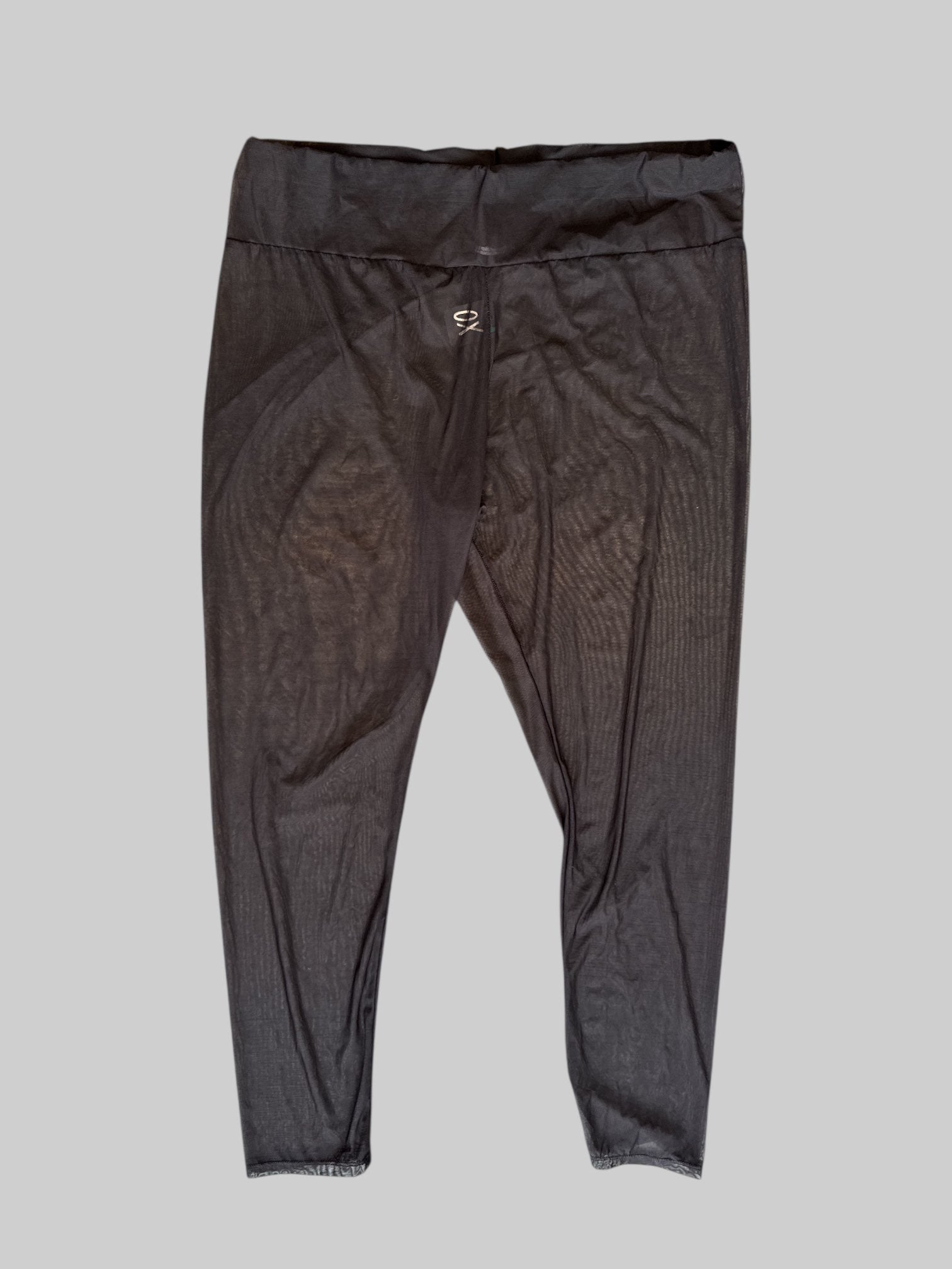 0X Black stretchy mesh pants