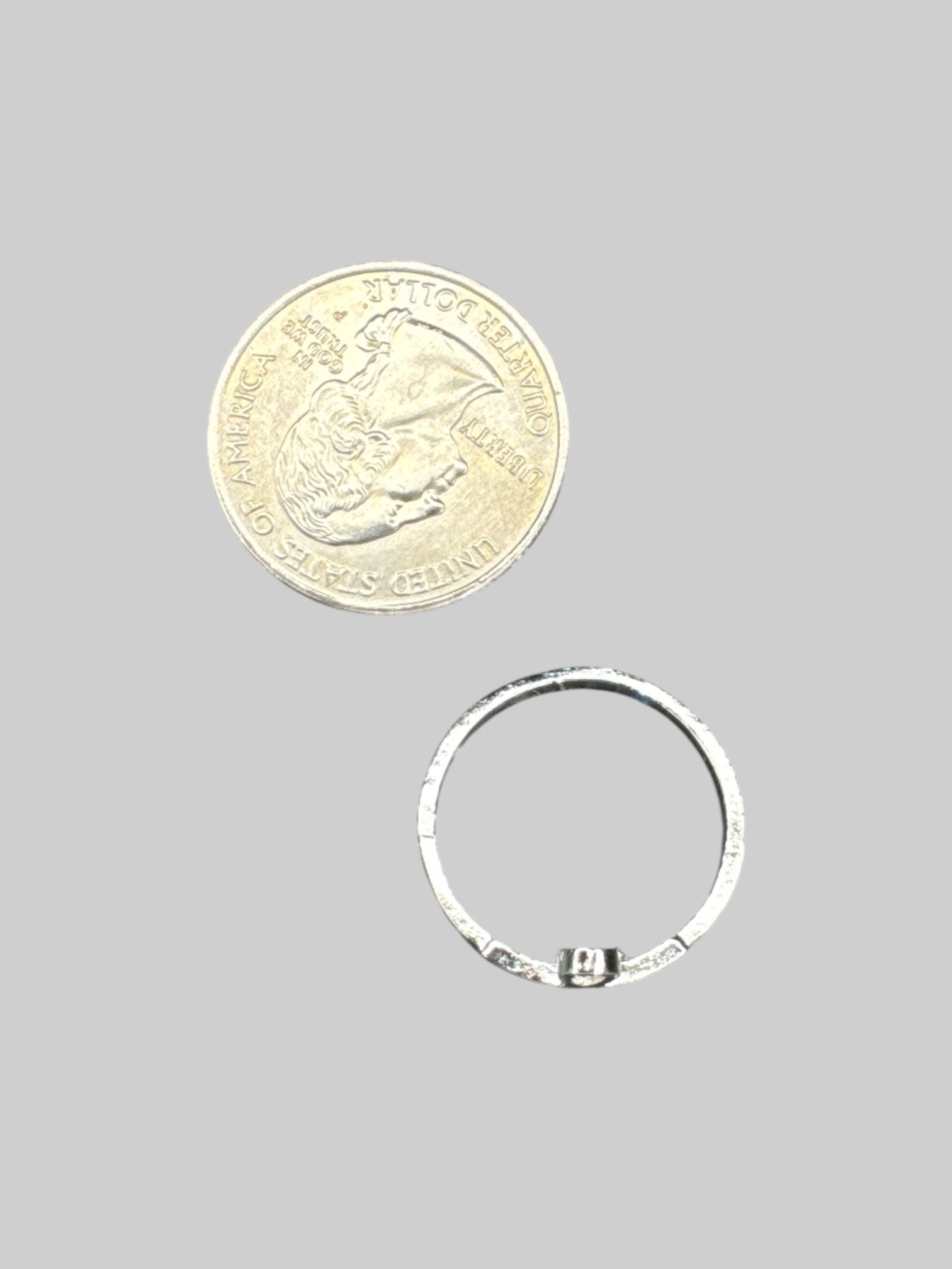 Size 7.5 silver tone ankh ring
