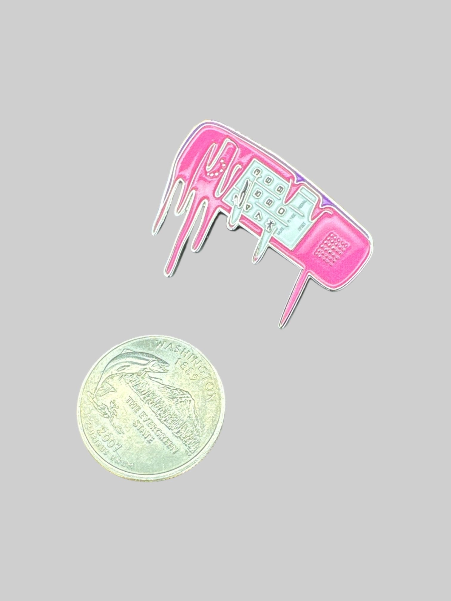 Pink melting phone pin