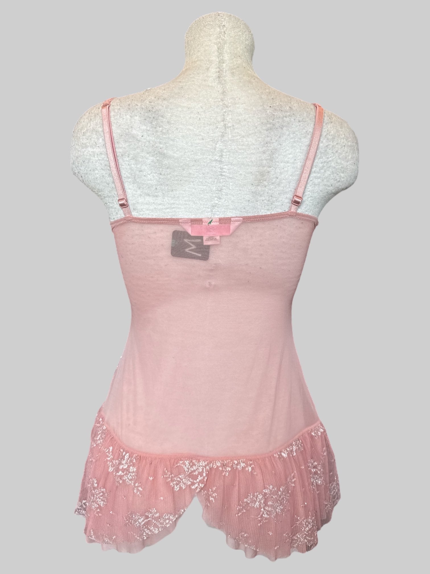 M pink and silver glitter lingerie dress