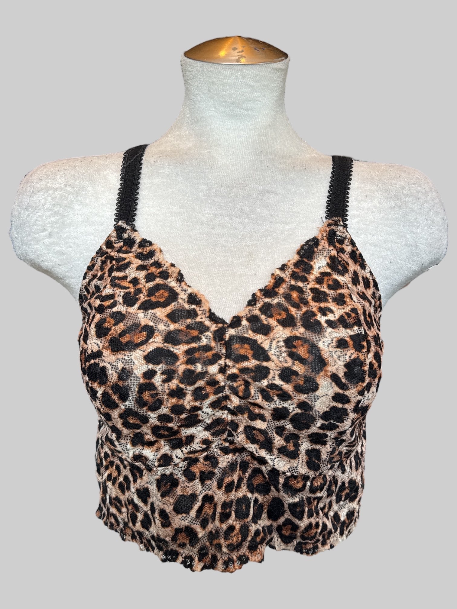 L cheetah print bralette