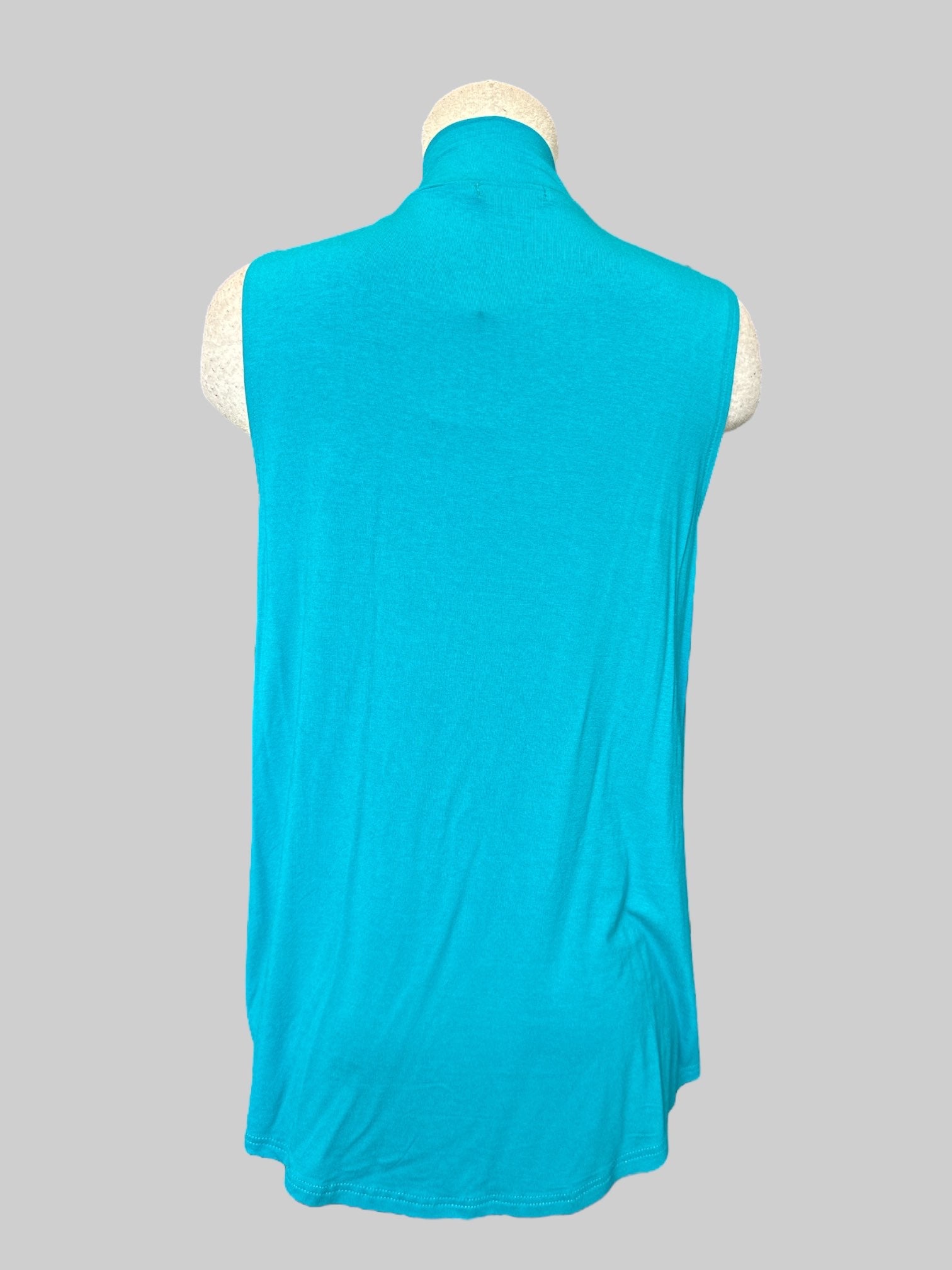 L NWT blue sleeveless flowy cardigan
