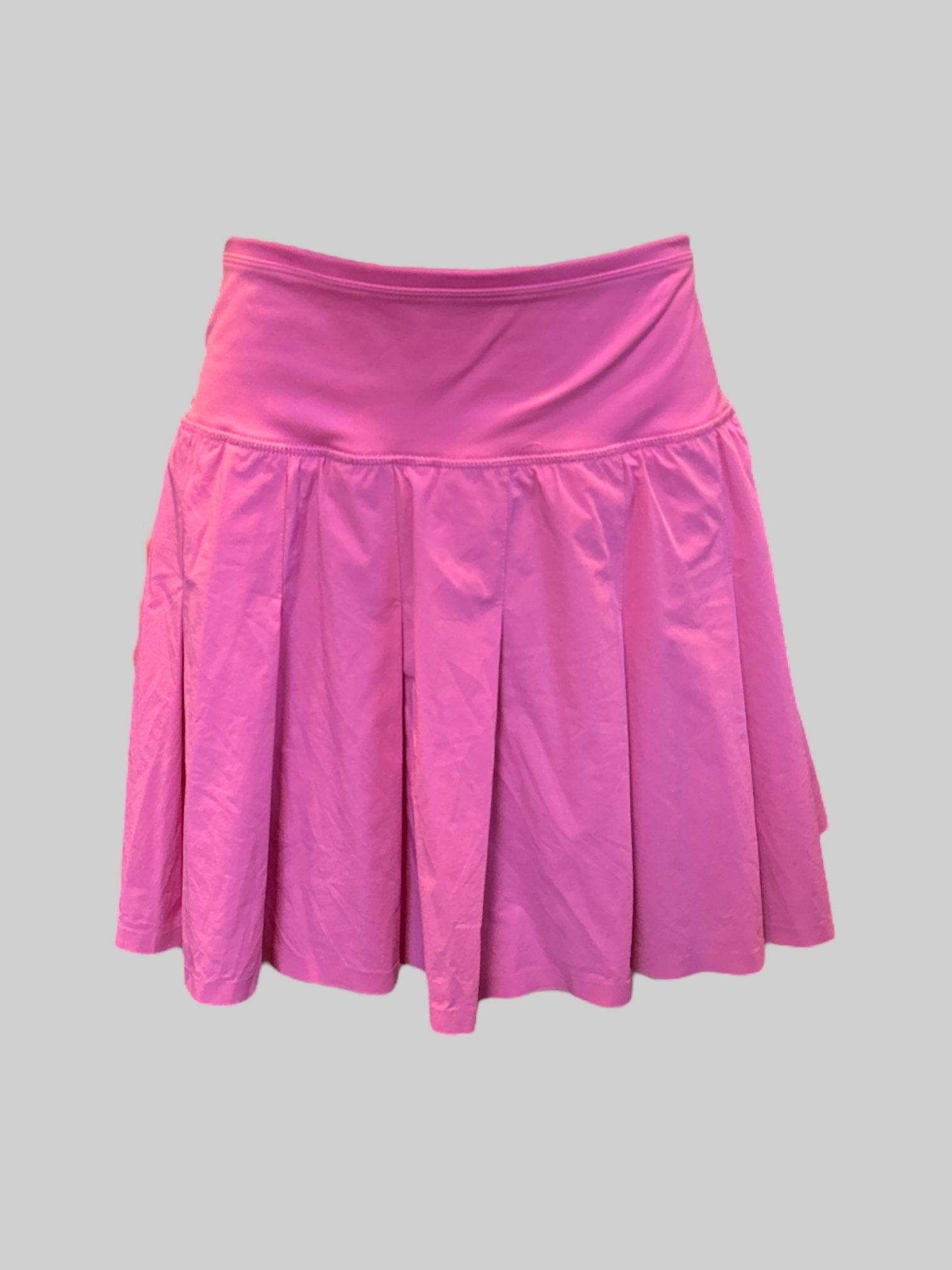 XL pink athletics skort with back zipper pocket and short pockets