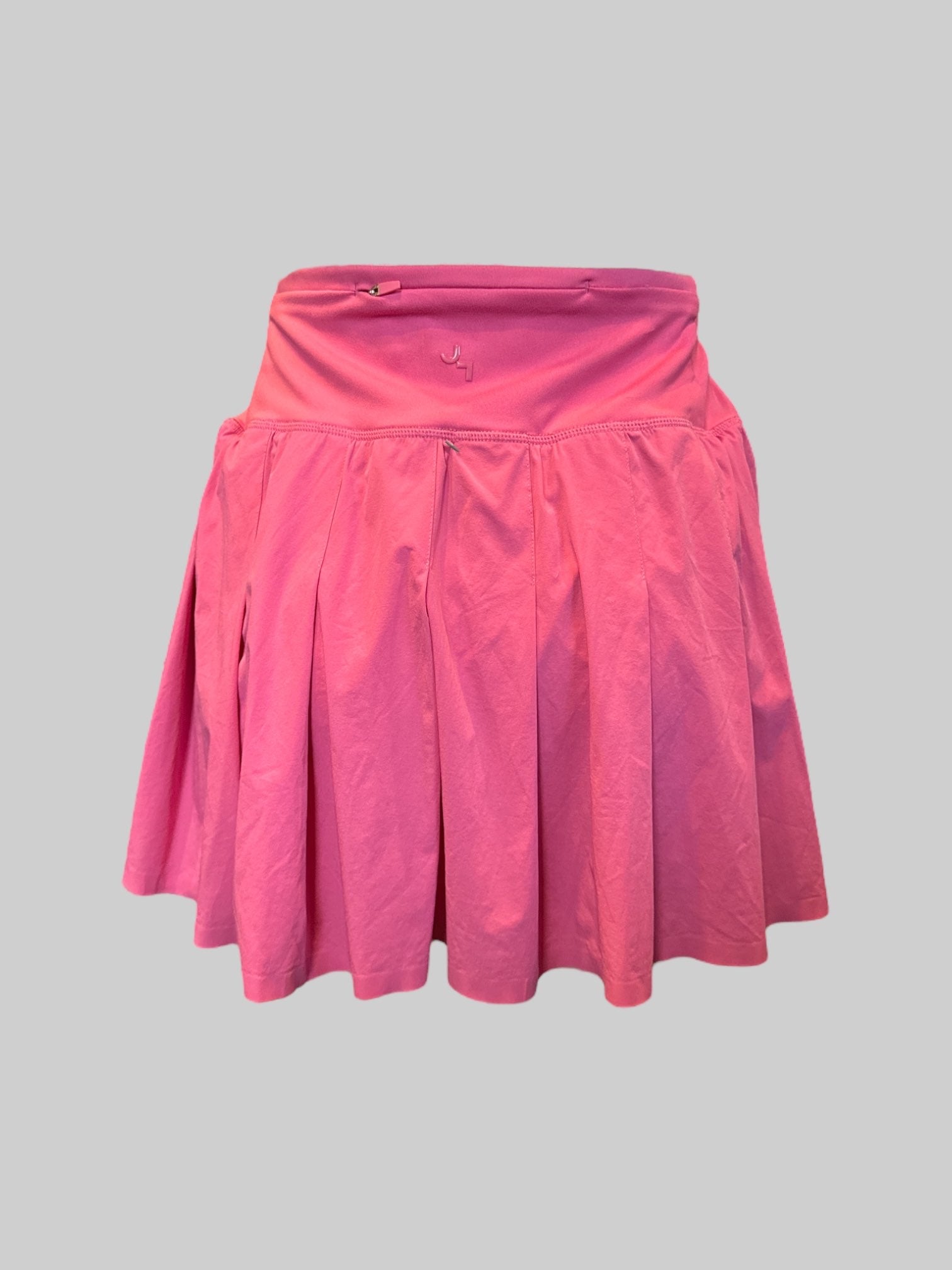 XL pink athletics skort with back zipper pocket and short pockets