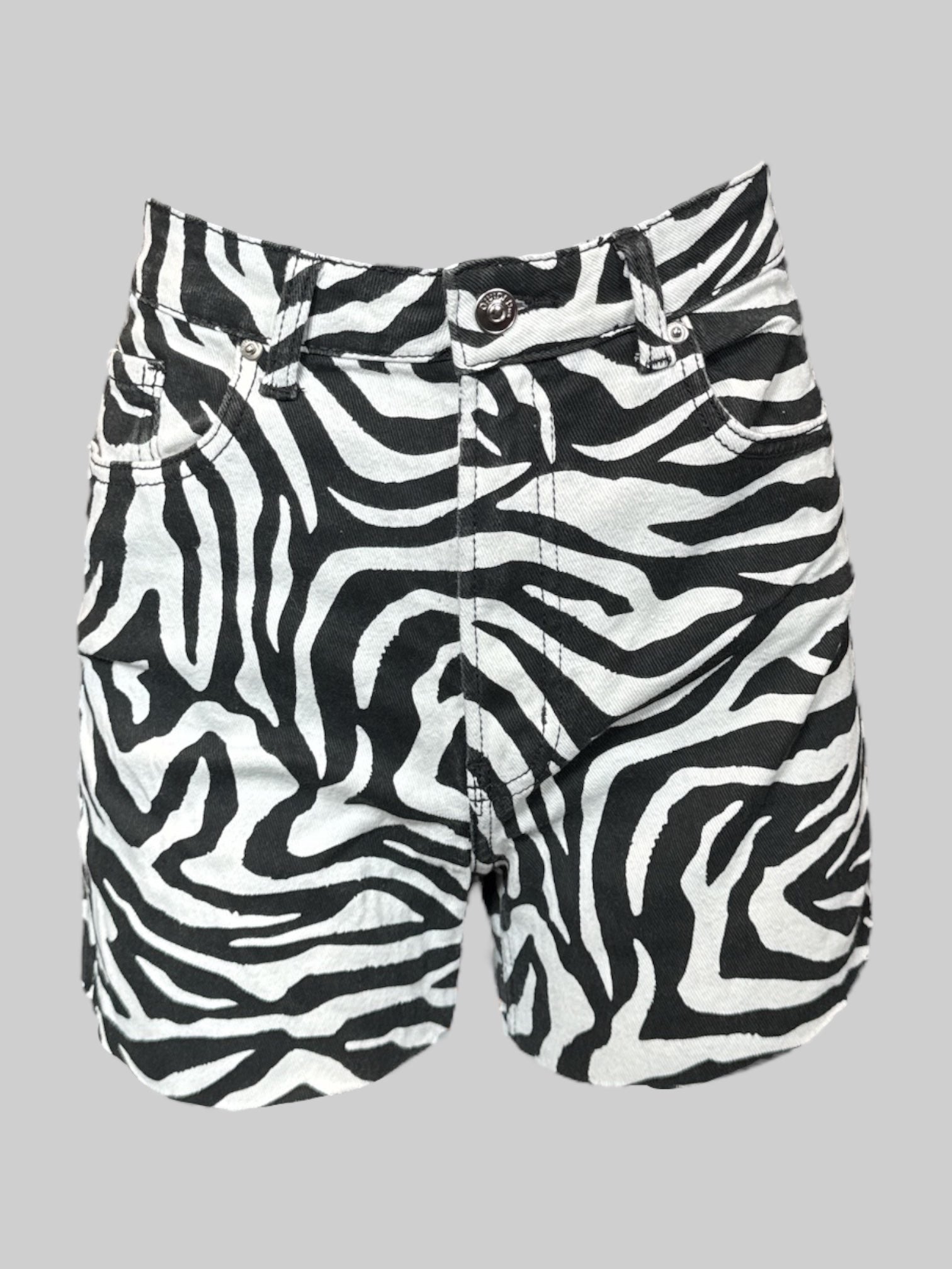 M Black and white zebra print shorts