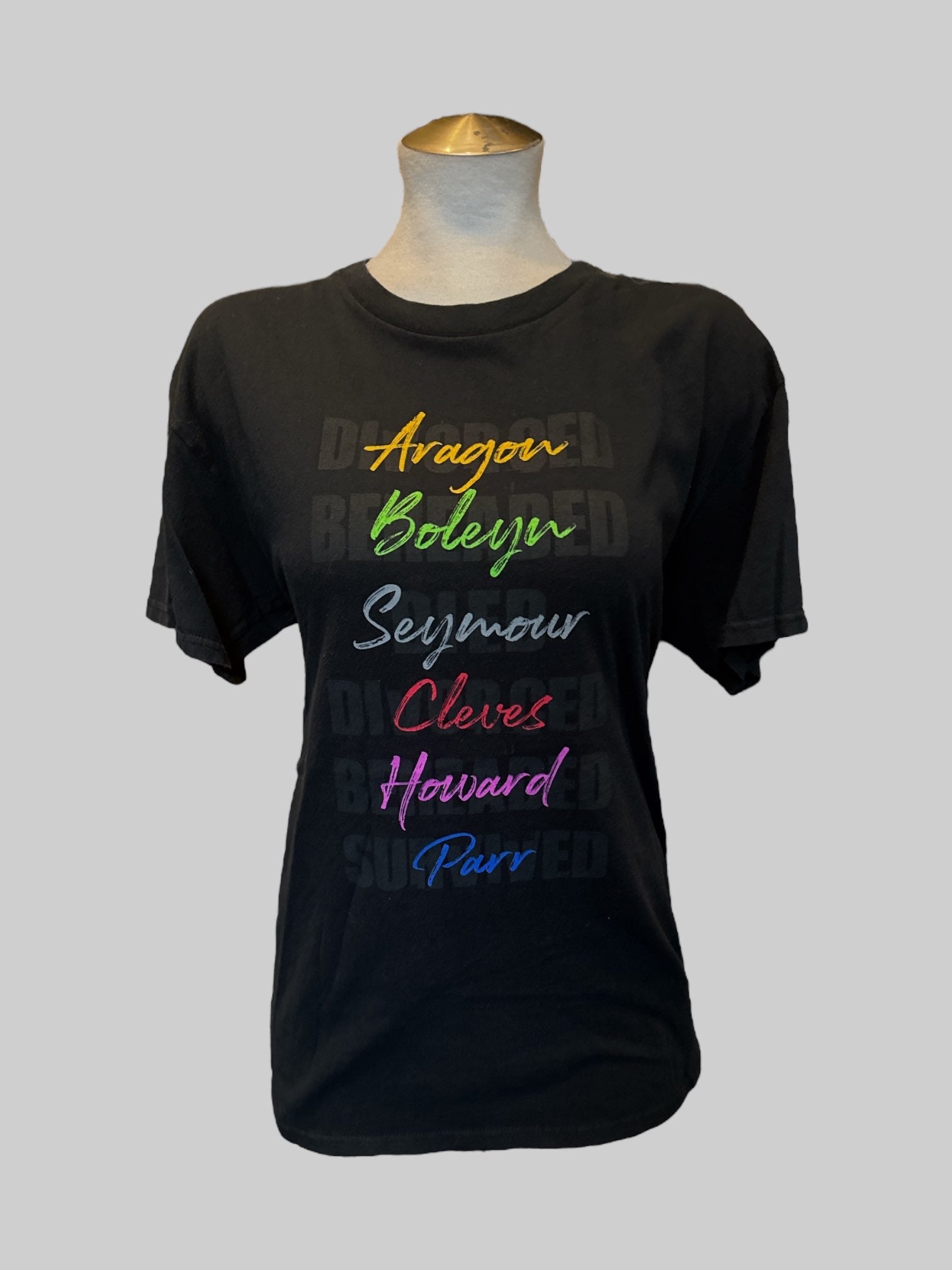 L “Six” black T-shirt with six wives of Henry VIII