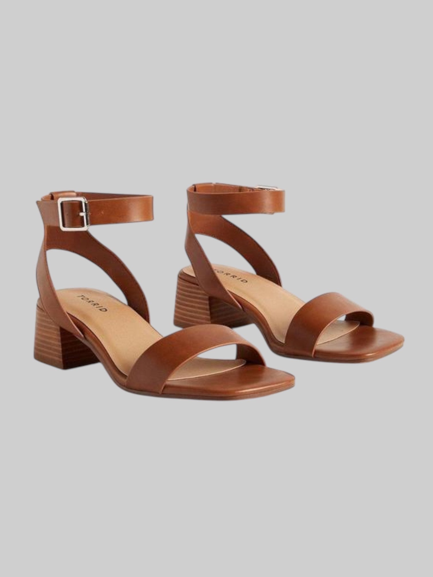 NWT Size 9.5 brown black heel sandal with square toes