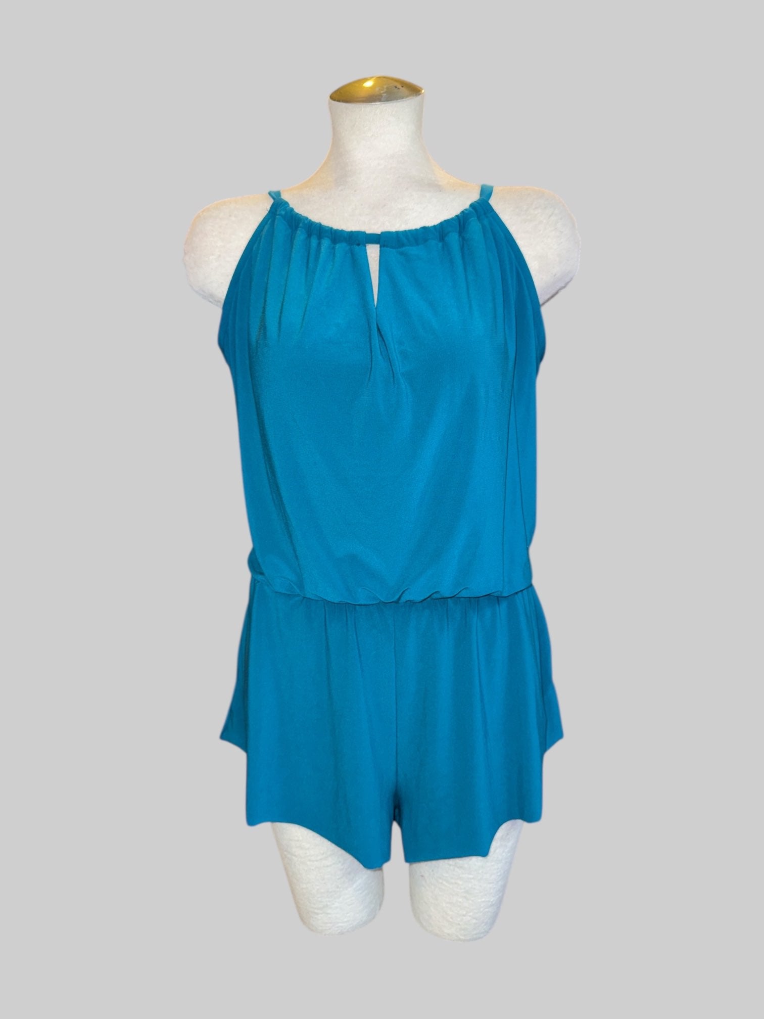 XL Teal swim romper