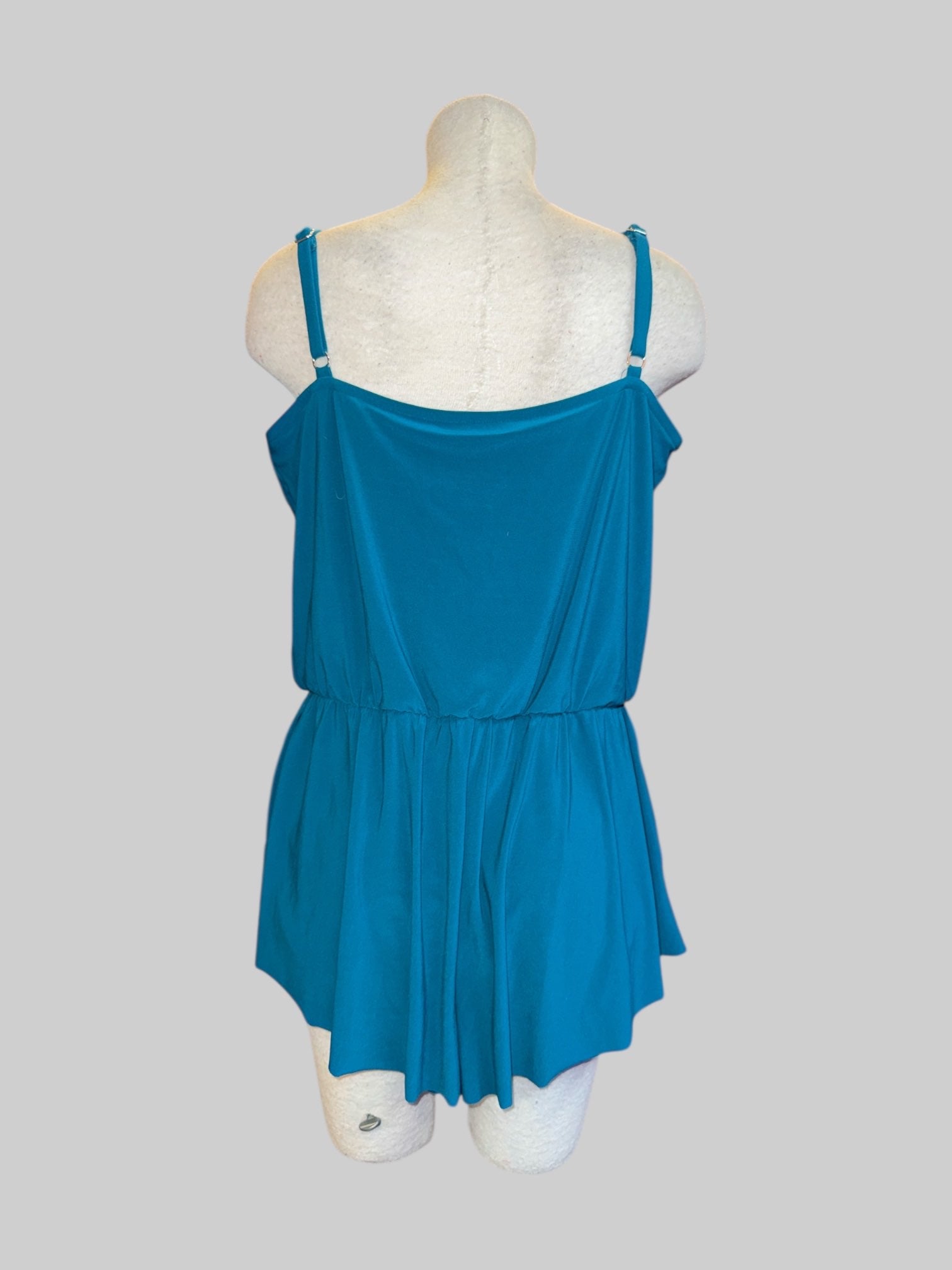 XL Teal swim romper