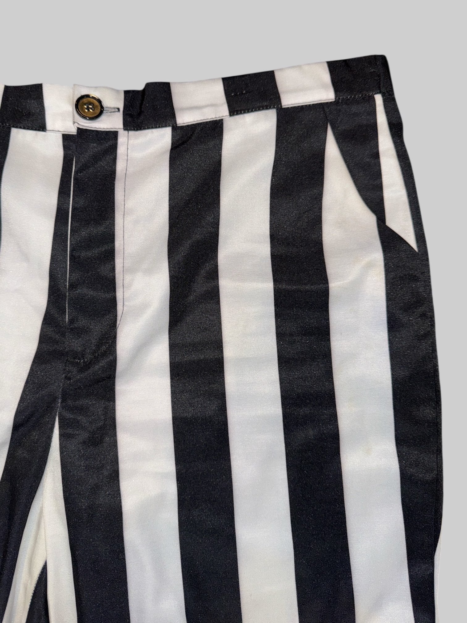 0X Beetlejuice black and white striped shorts