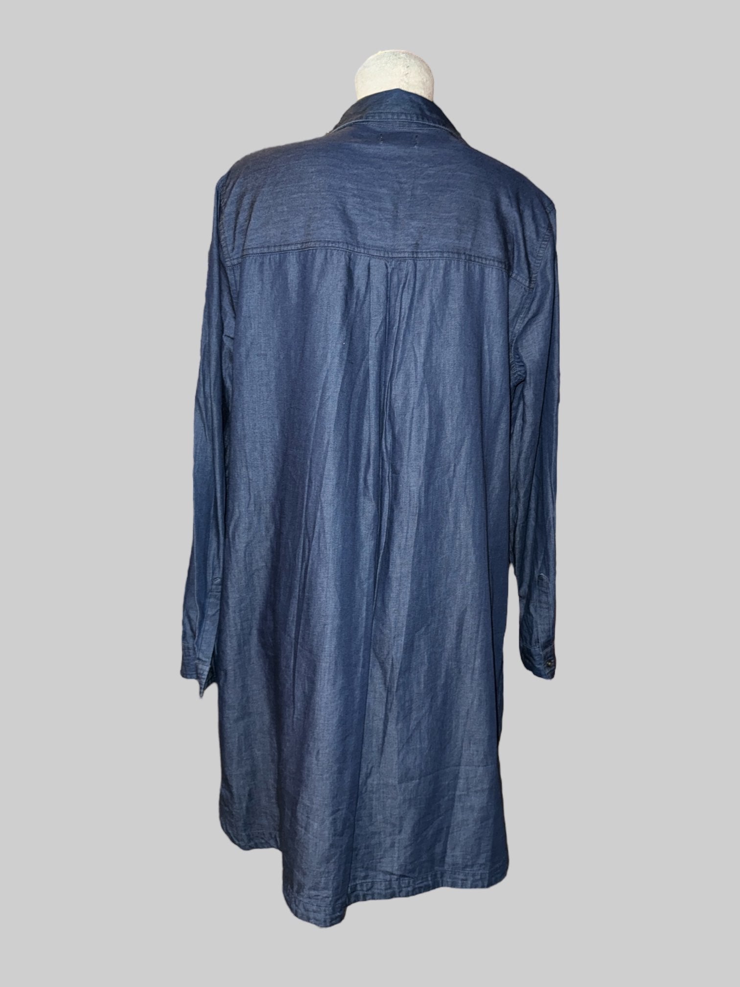0X Dark denim tunic dress
