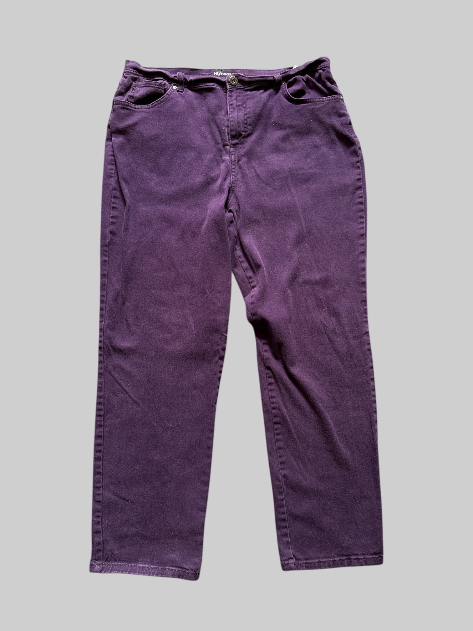XL Deep purple stretchy jeans