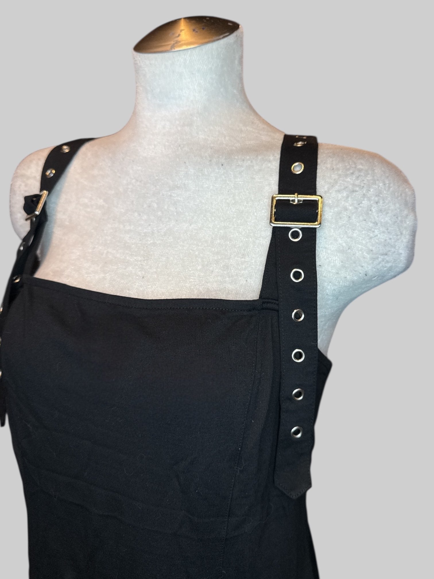 XL Black dress with buckle straps