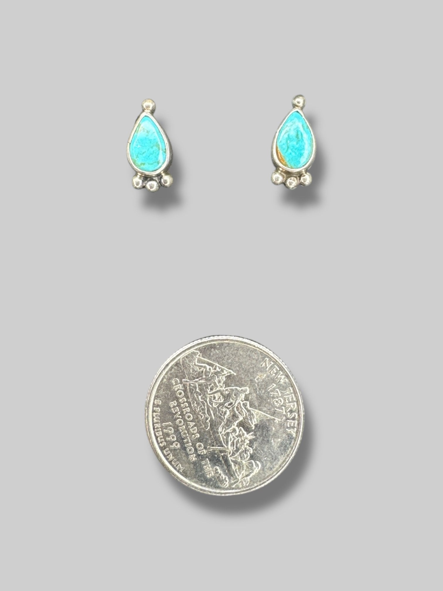 925 sterling silver and turquoise studs