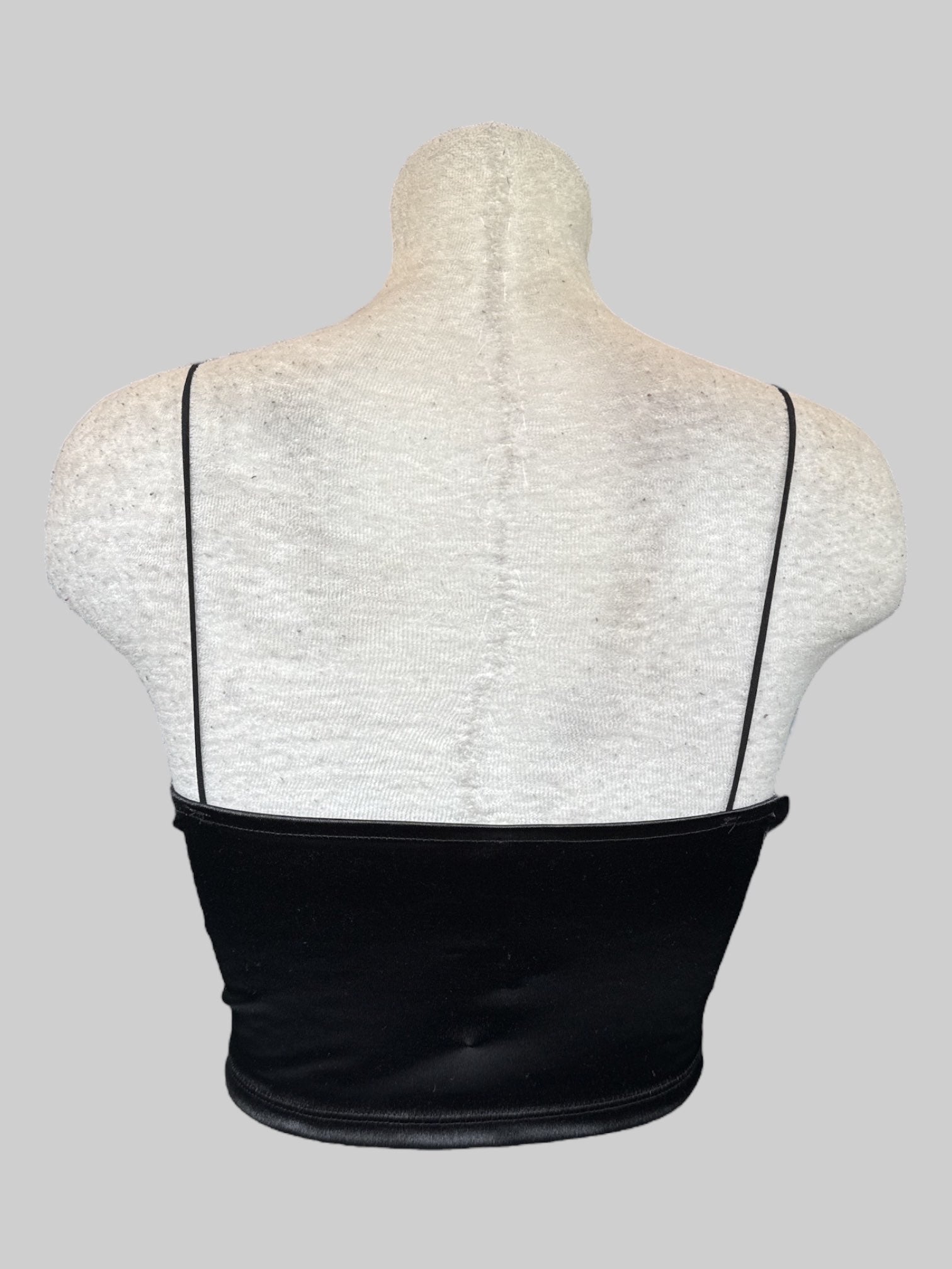 XL Soft black spaghetti strap crop top