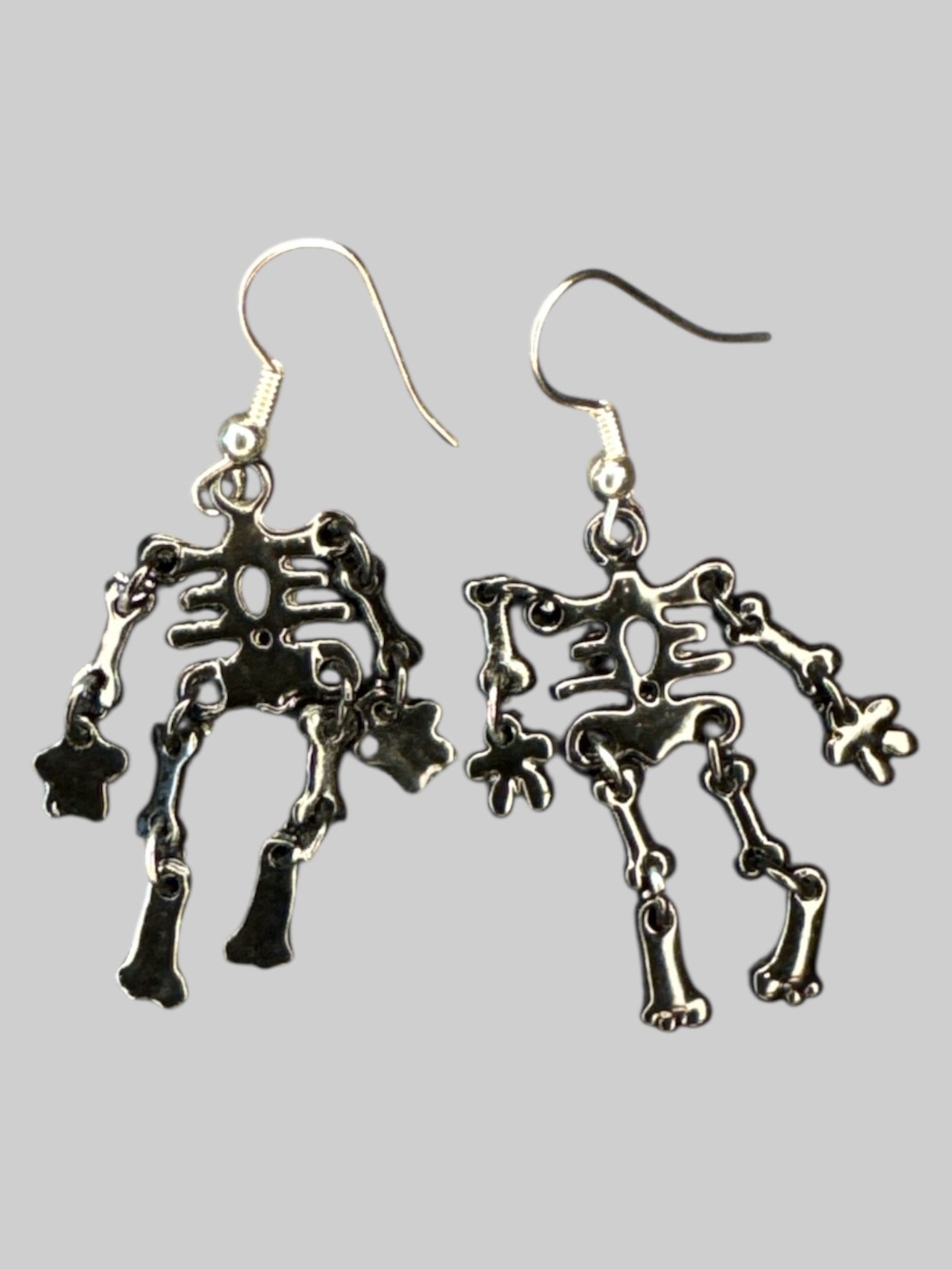 NWT Black dangly skeleton earrings