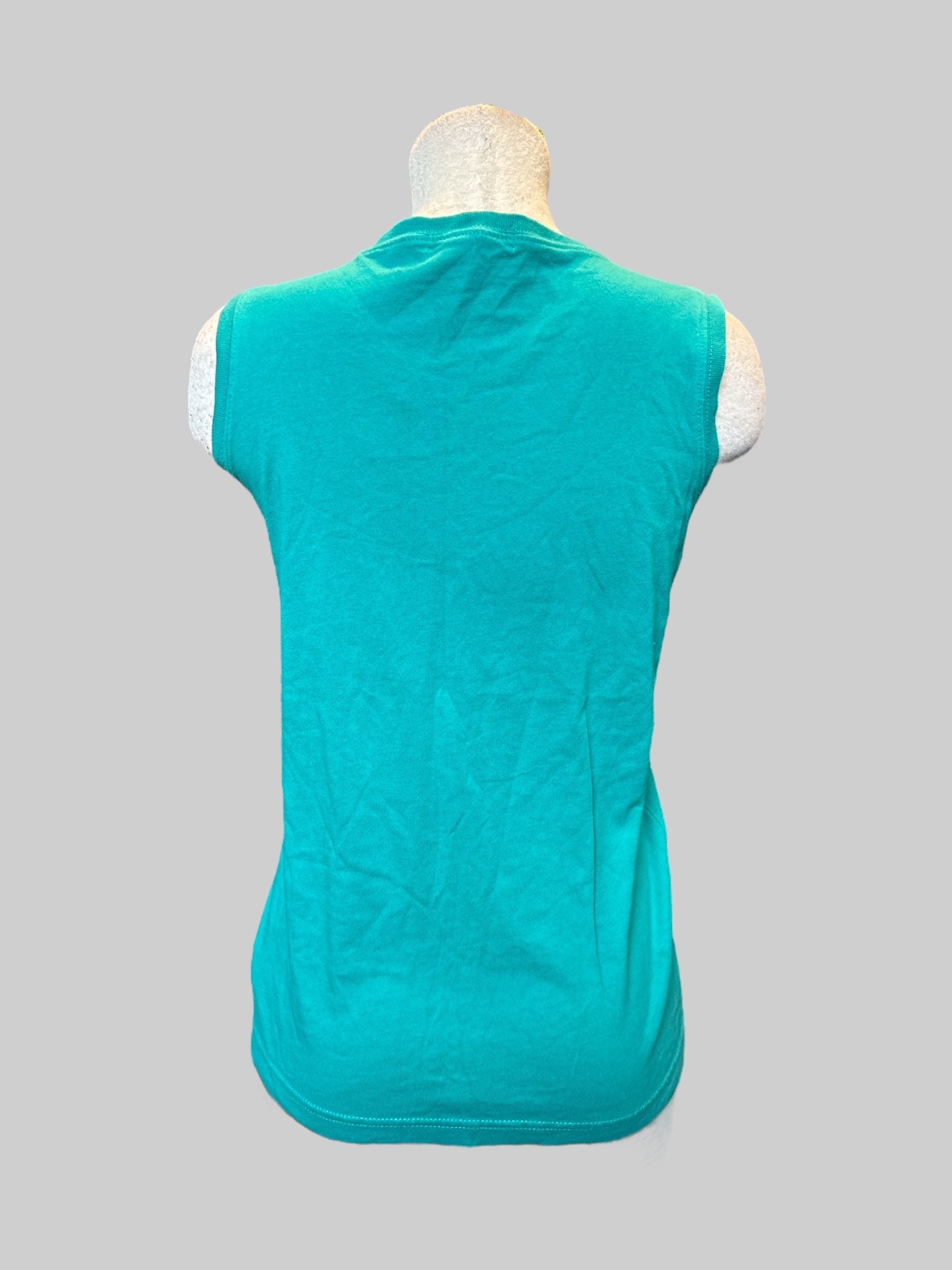 M Vintage turquoise sleeveless muscle top