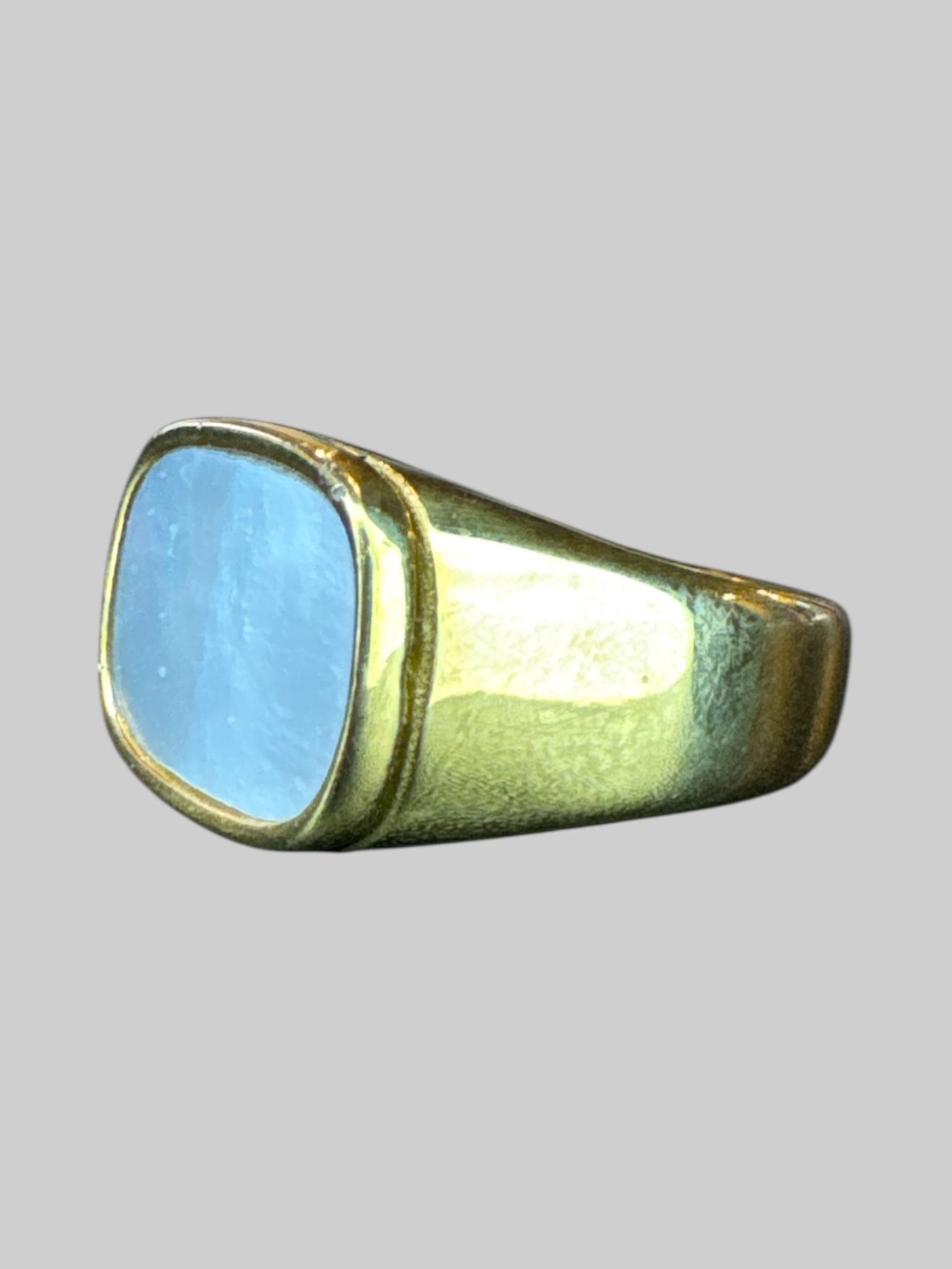 Size 9 mother of pearl gold colored ring