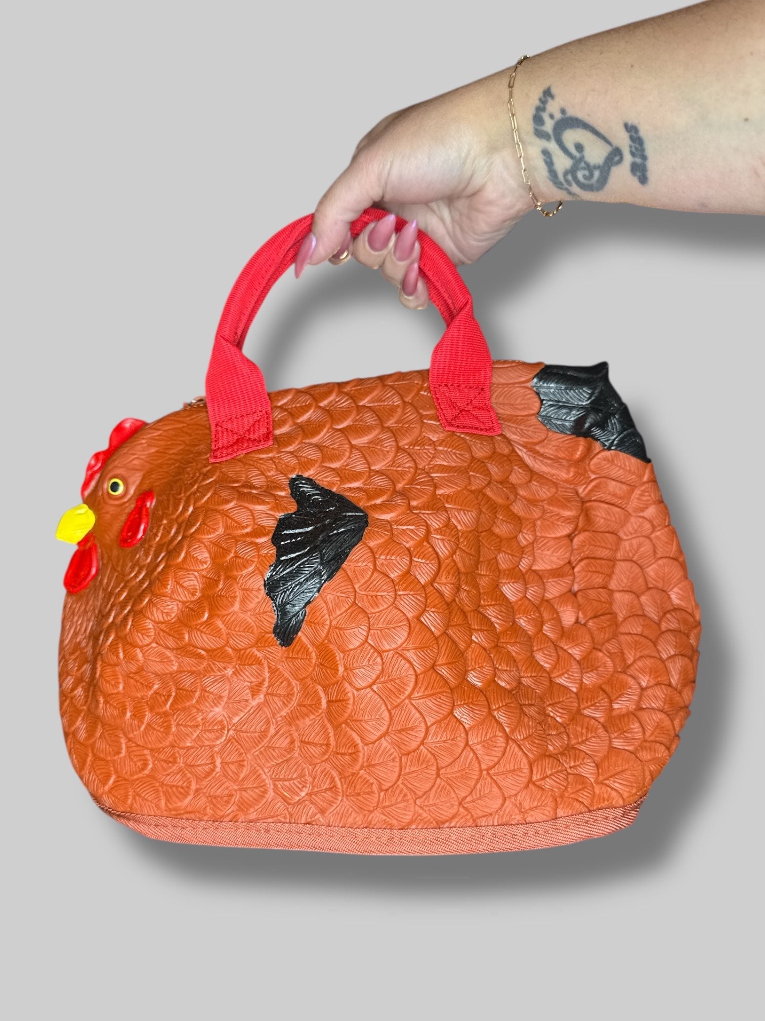 Hen Couture rubber chicken purse