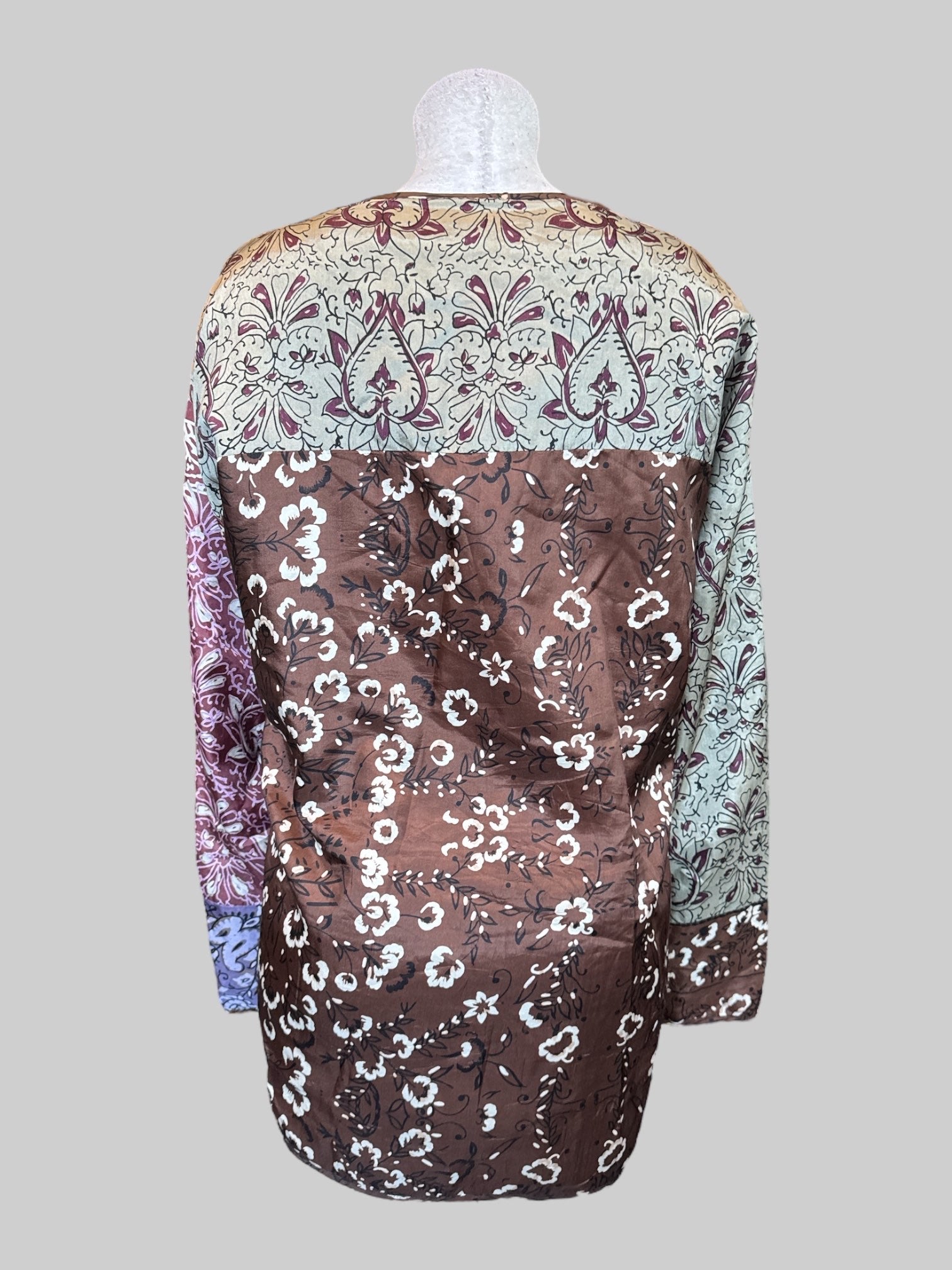 3X Vintage multicolor quilted reversible jacket with buttons on both sides