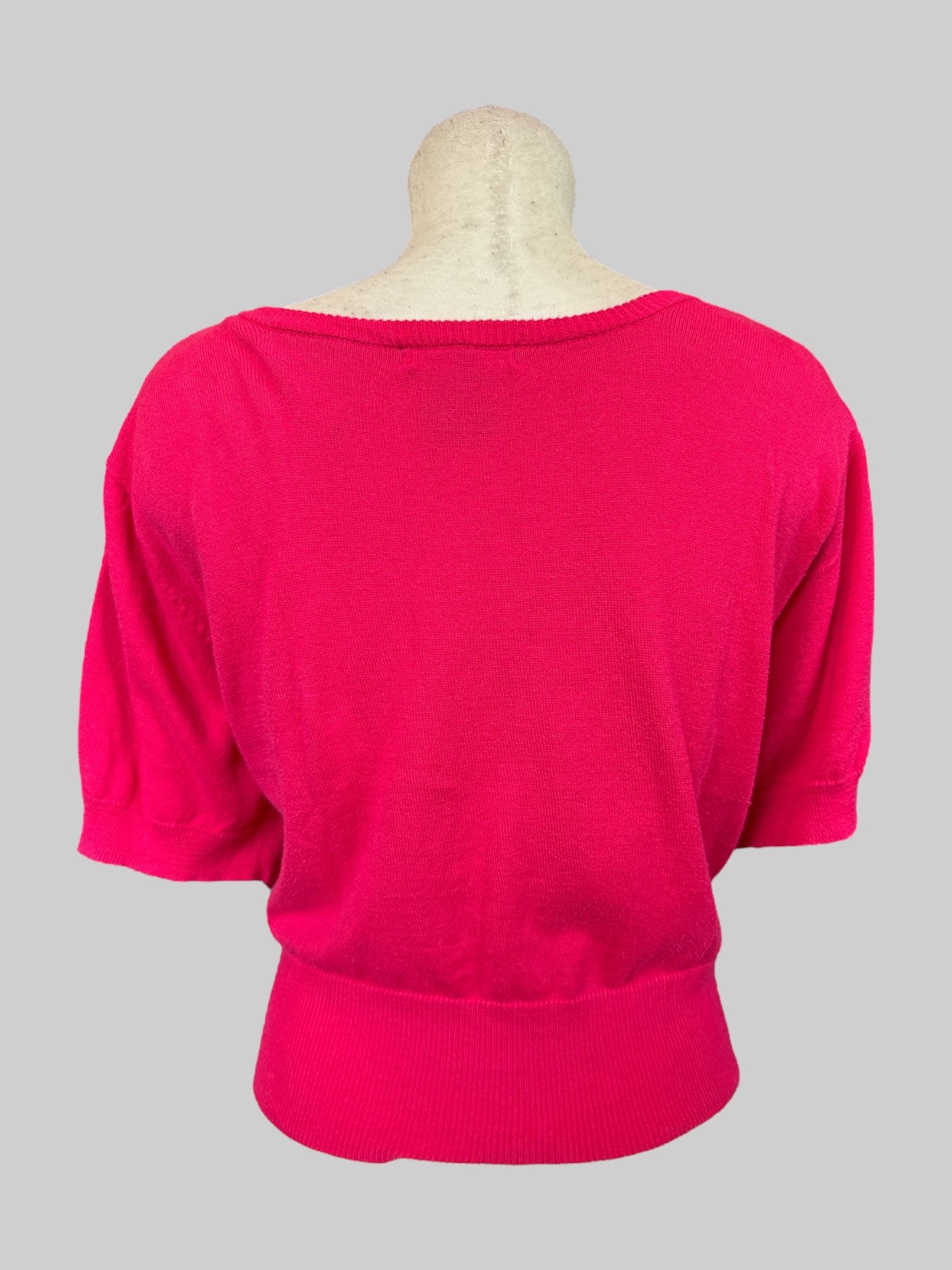 5X pink short sleeve button up cardigan