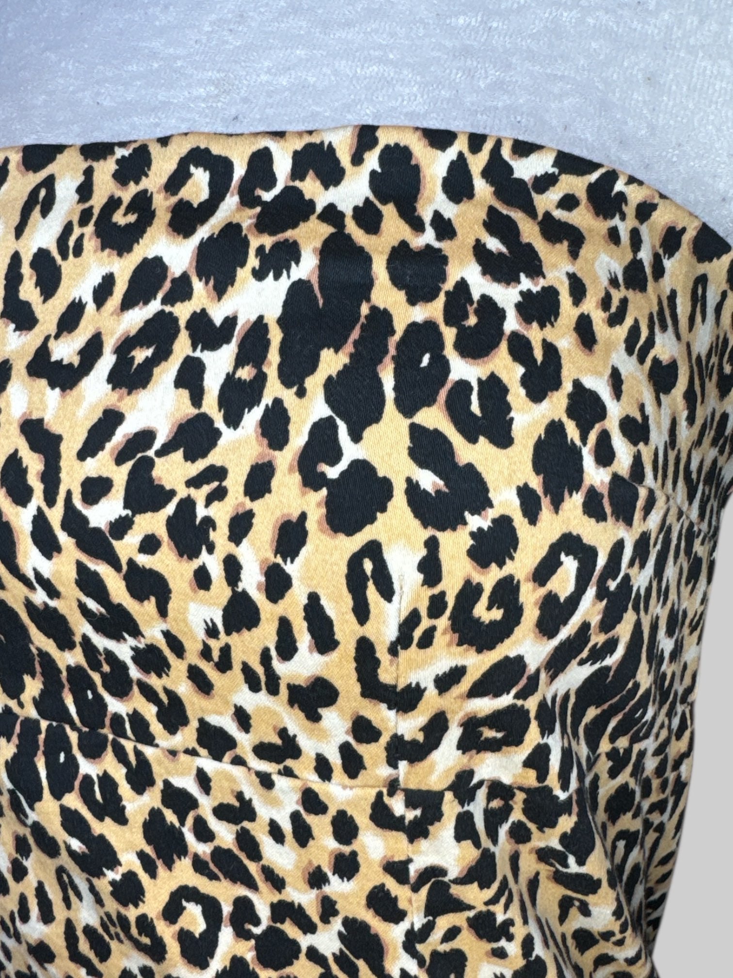 M Strapless cheetah print dress