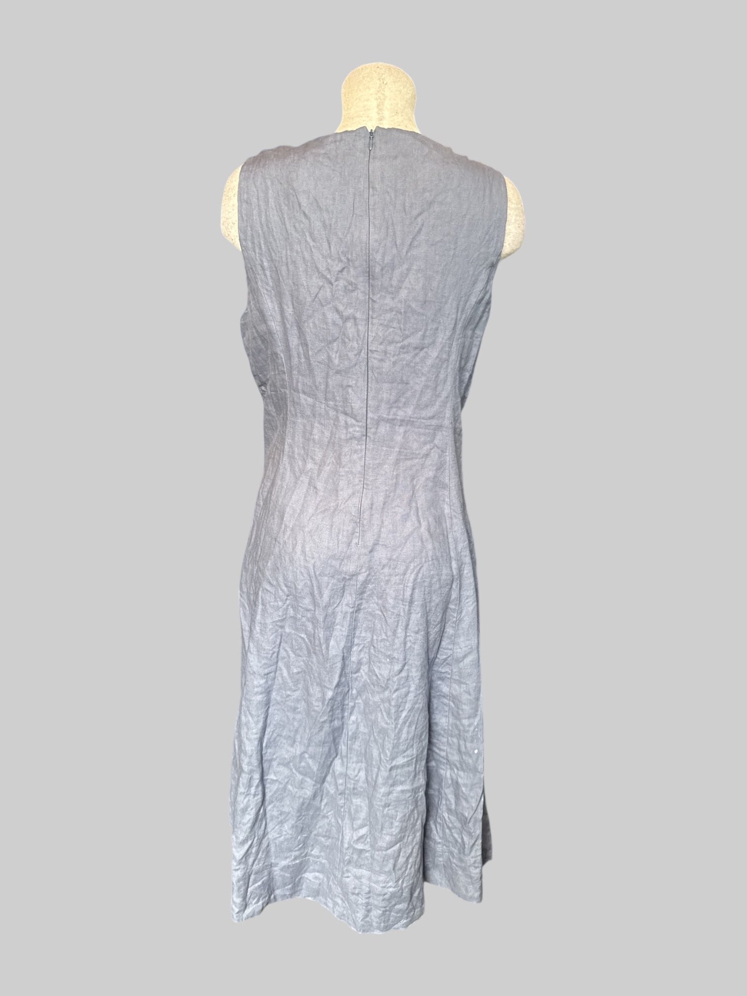 XL “Reformation” light blue sleeveless button-down dress with a zipper on back