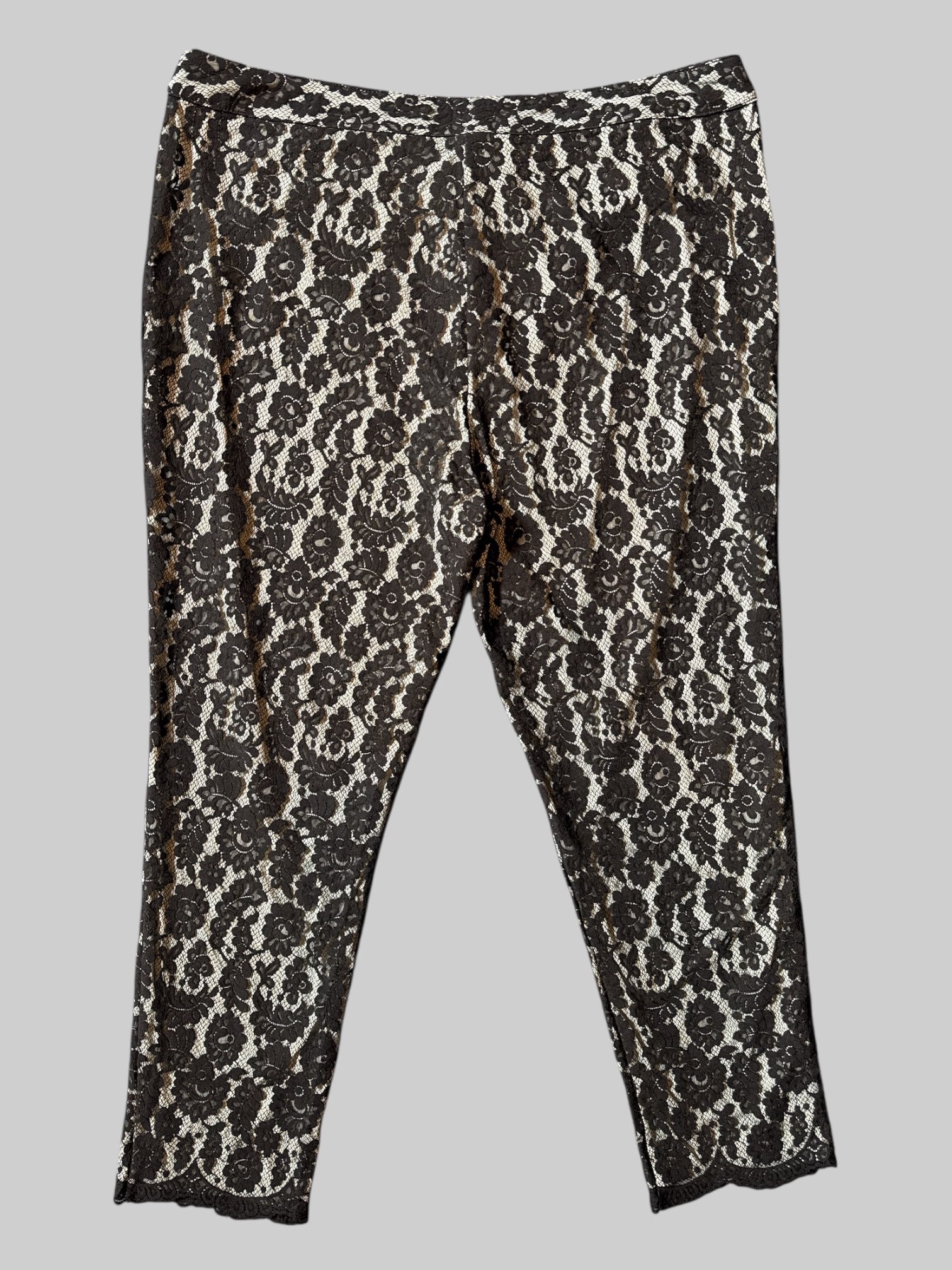 0X NWT off-white pants with black lace overlay