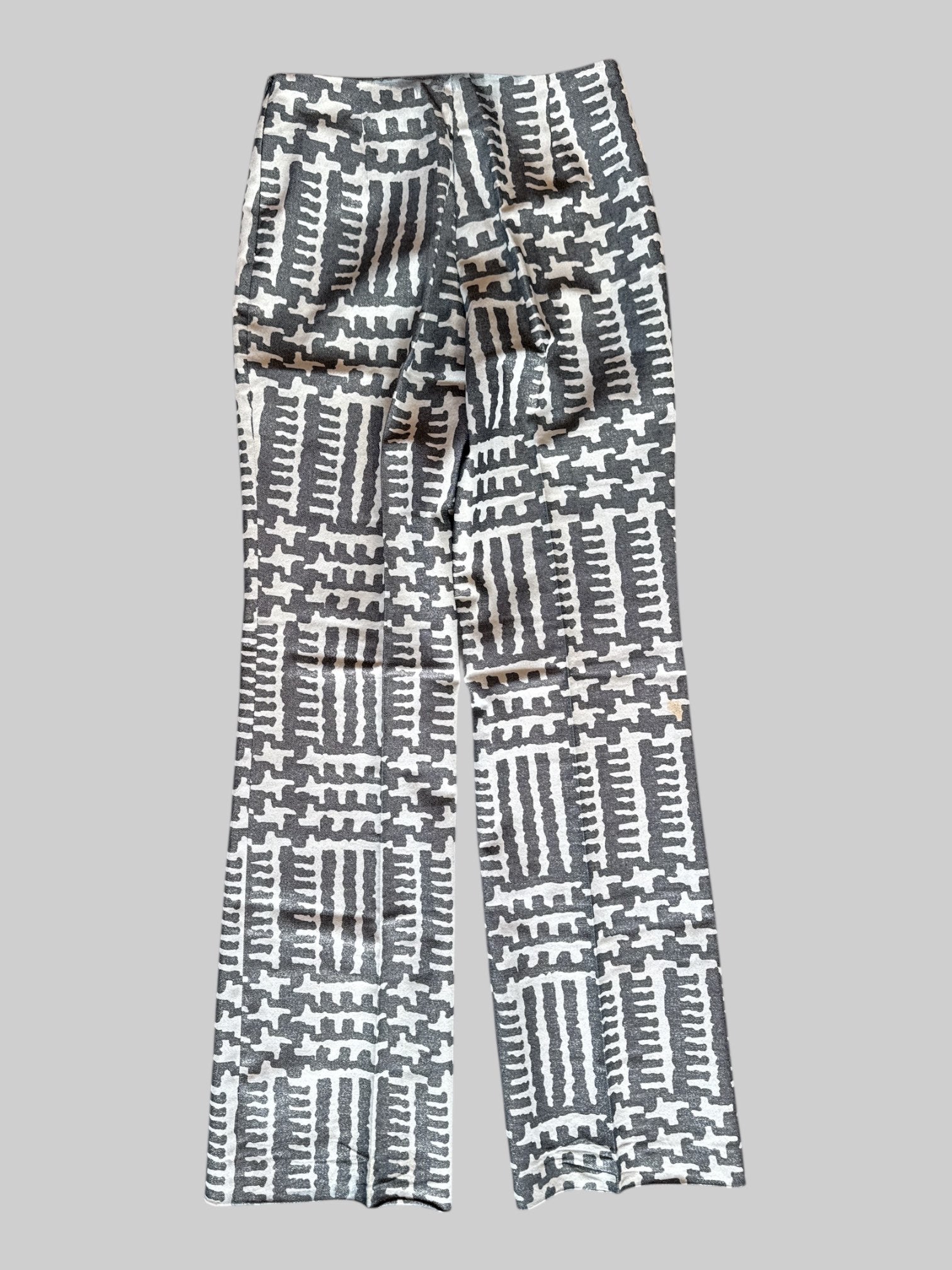 S vintage gray and white glittery pants with zipper