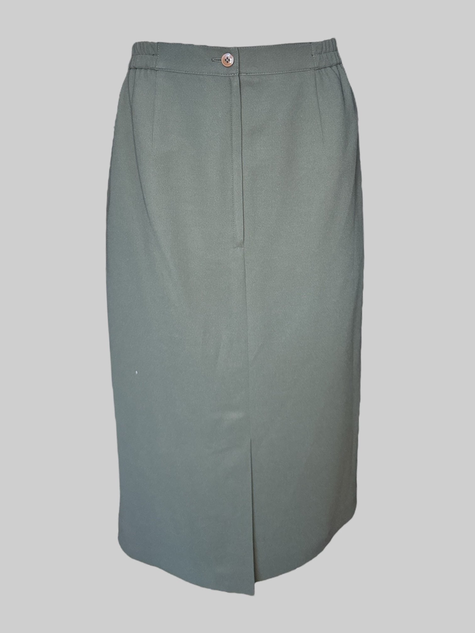 XL NWT Dark green, two piece skirt and blazer, set with shoulder pads and unopened pockets