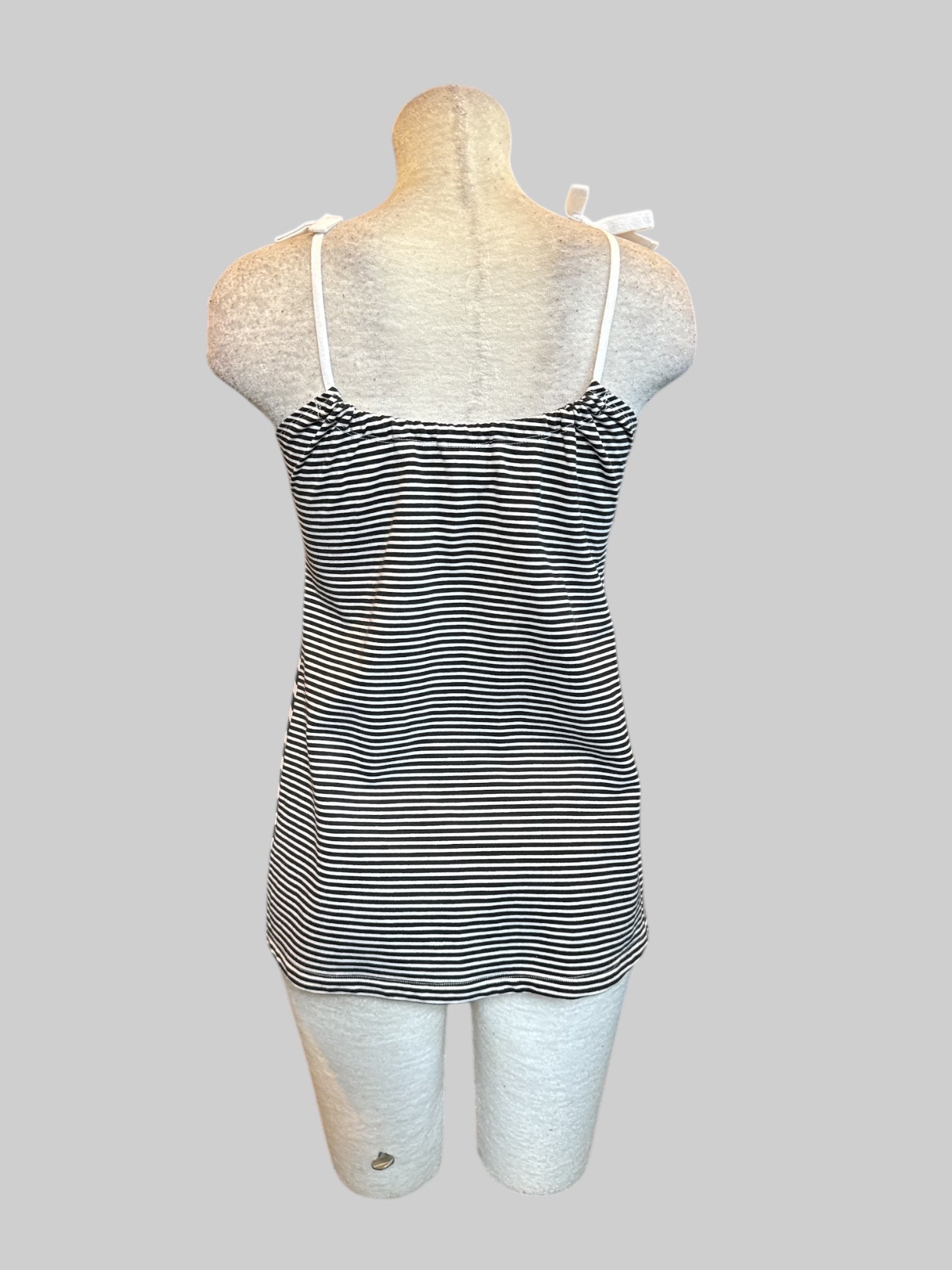 S Black and white “Harajuku Girl” mini dress with tie straps