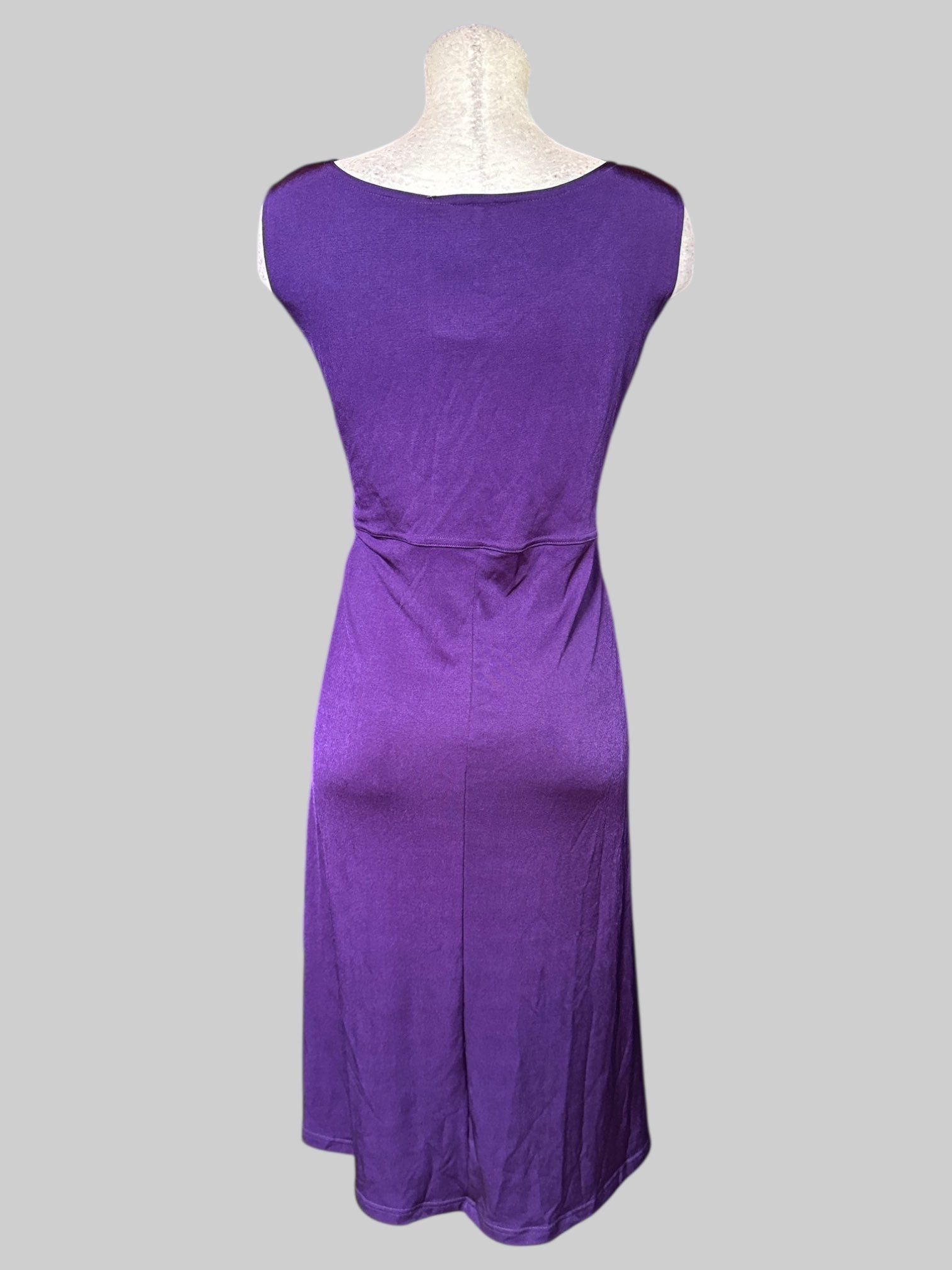 2X Purple stretchy sleeveless dress