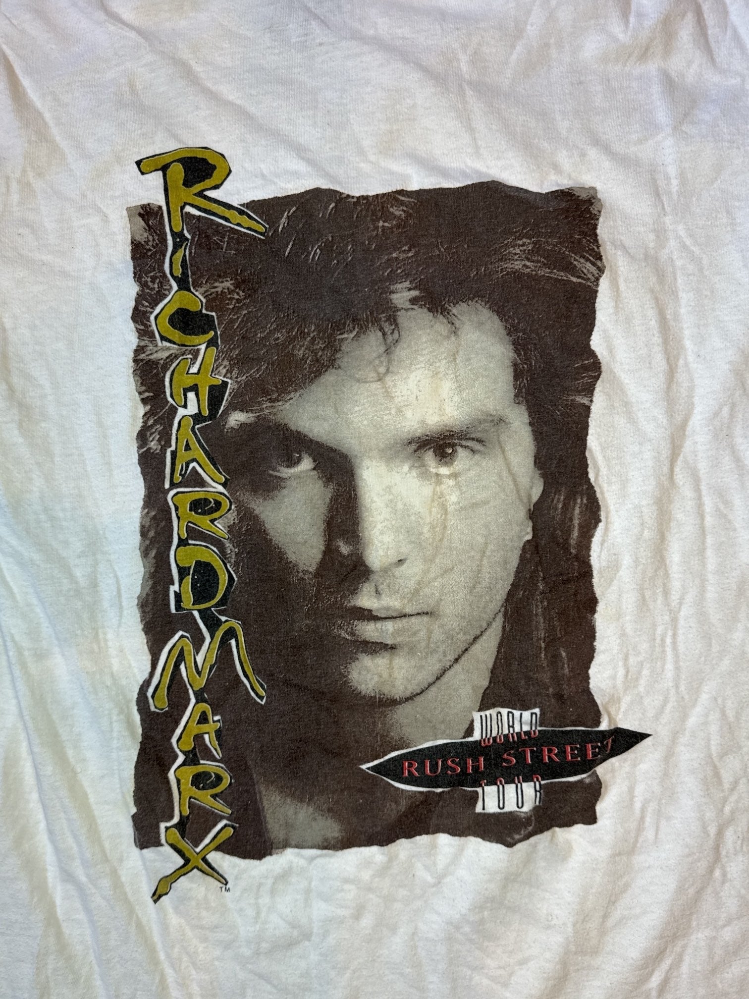 XL White “Richard Marx Rush Street World Tour” tee