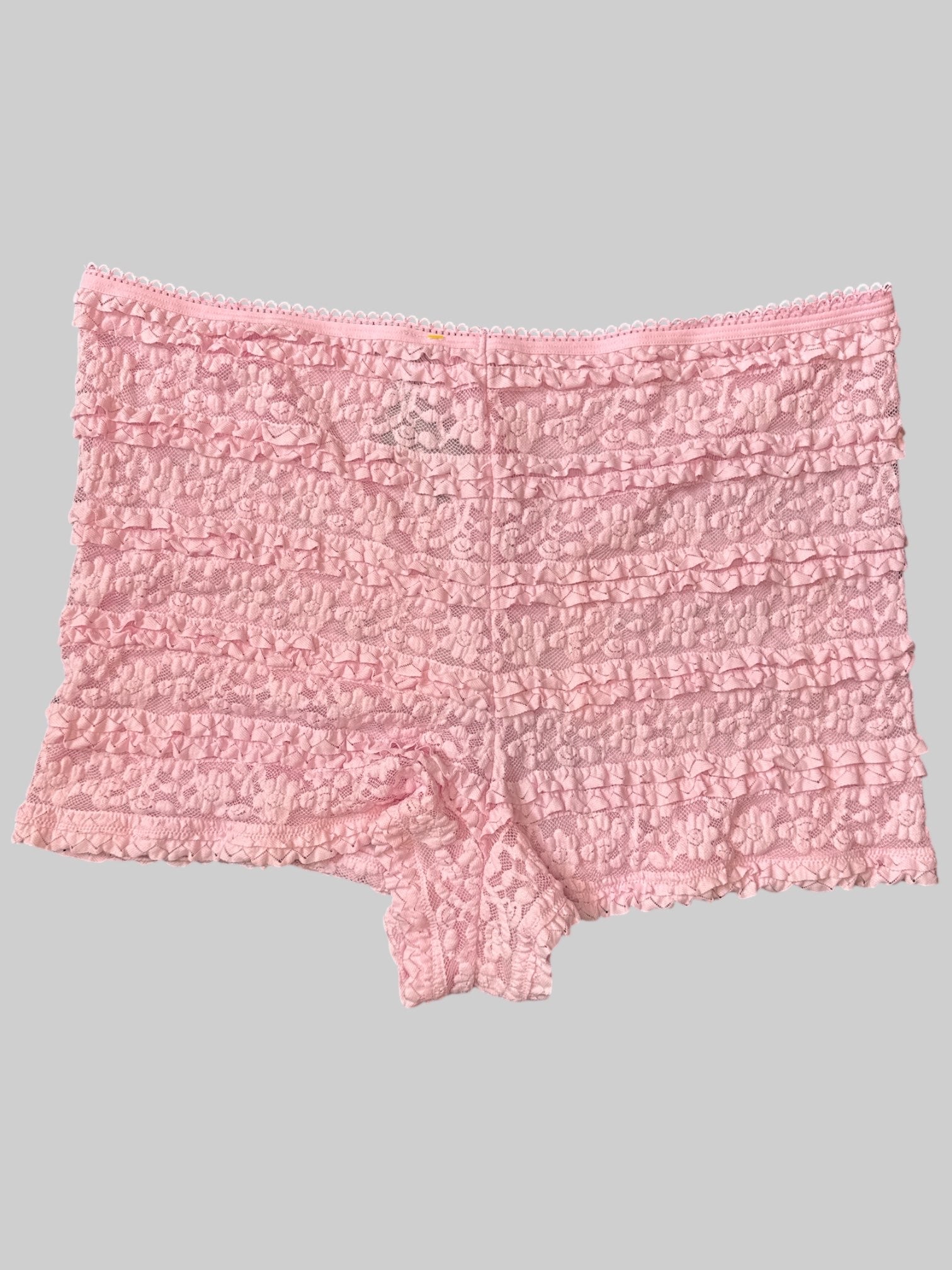 3X Stretchy short shorts with lacey design