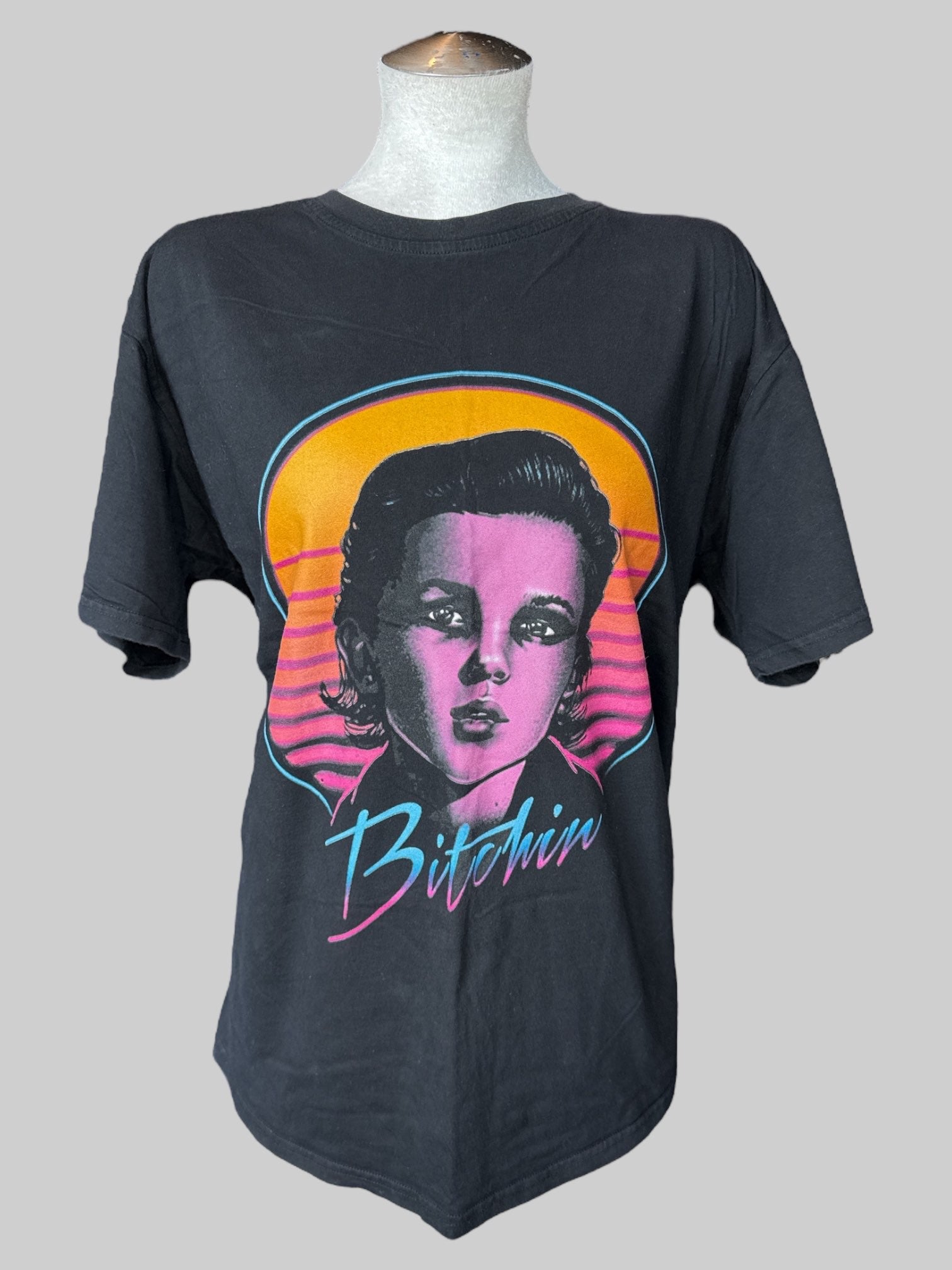 0X Black tee with “Bitchin” graphic