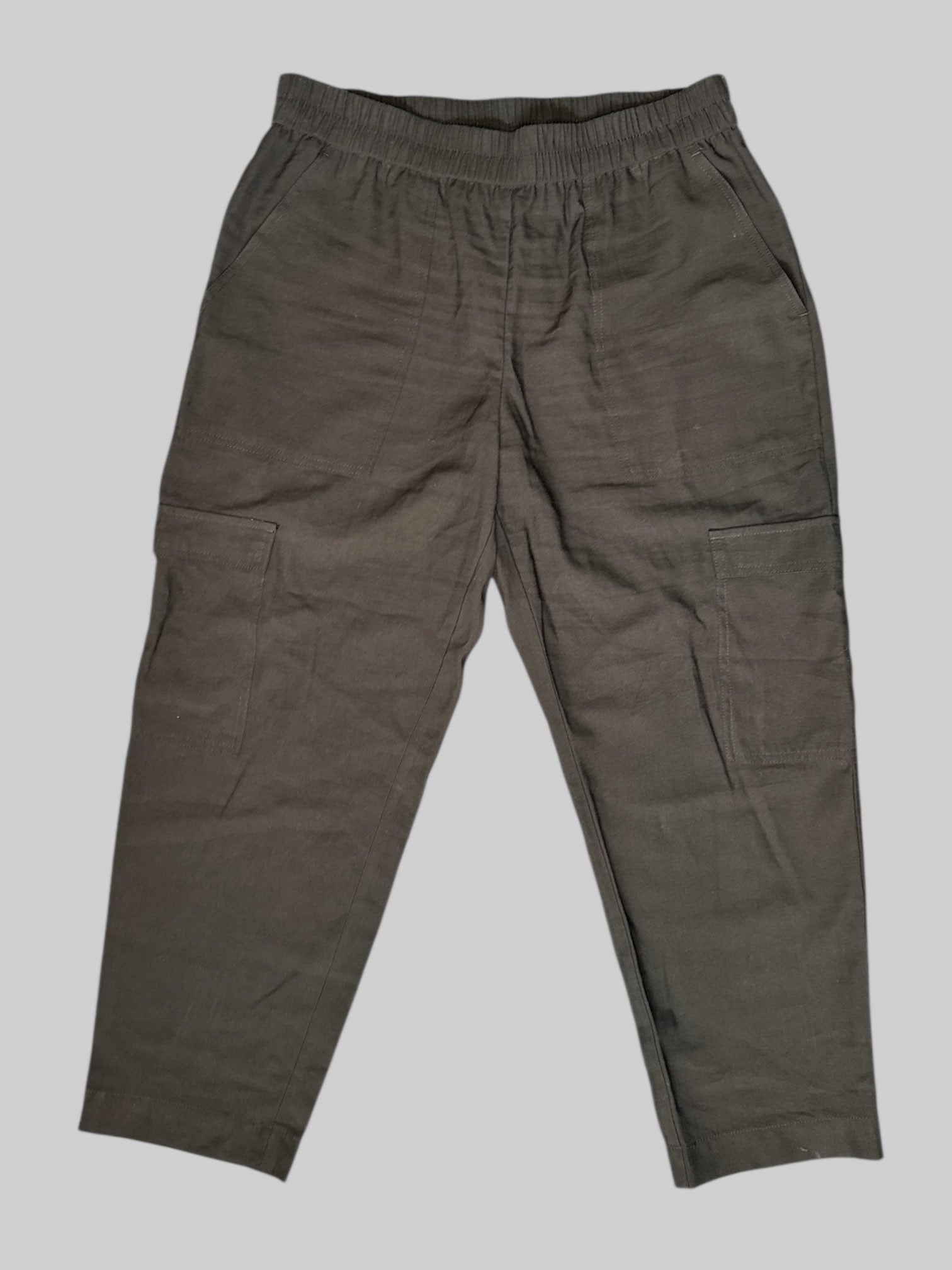 XL Black cargo pants with elastic waist