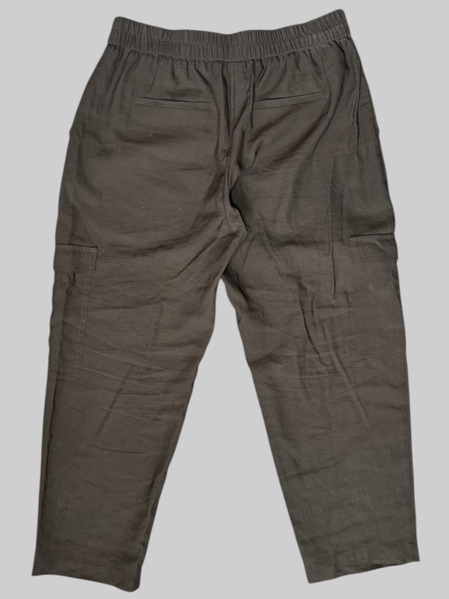 XL Black cargo pants with elastic waist