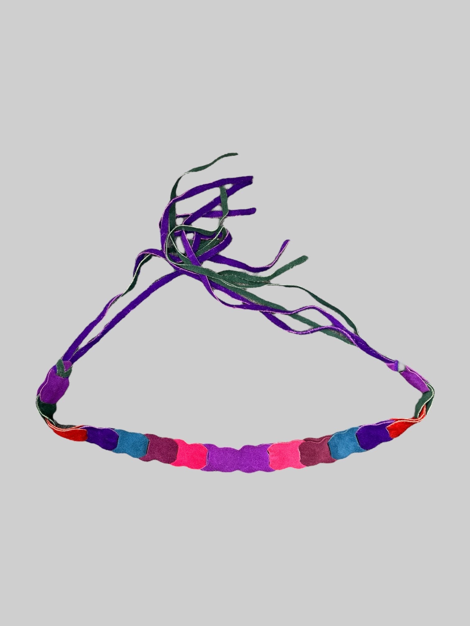 L Vintage multicolor back with tassel ties