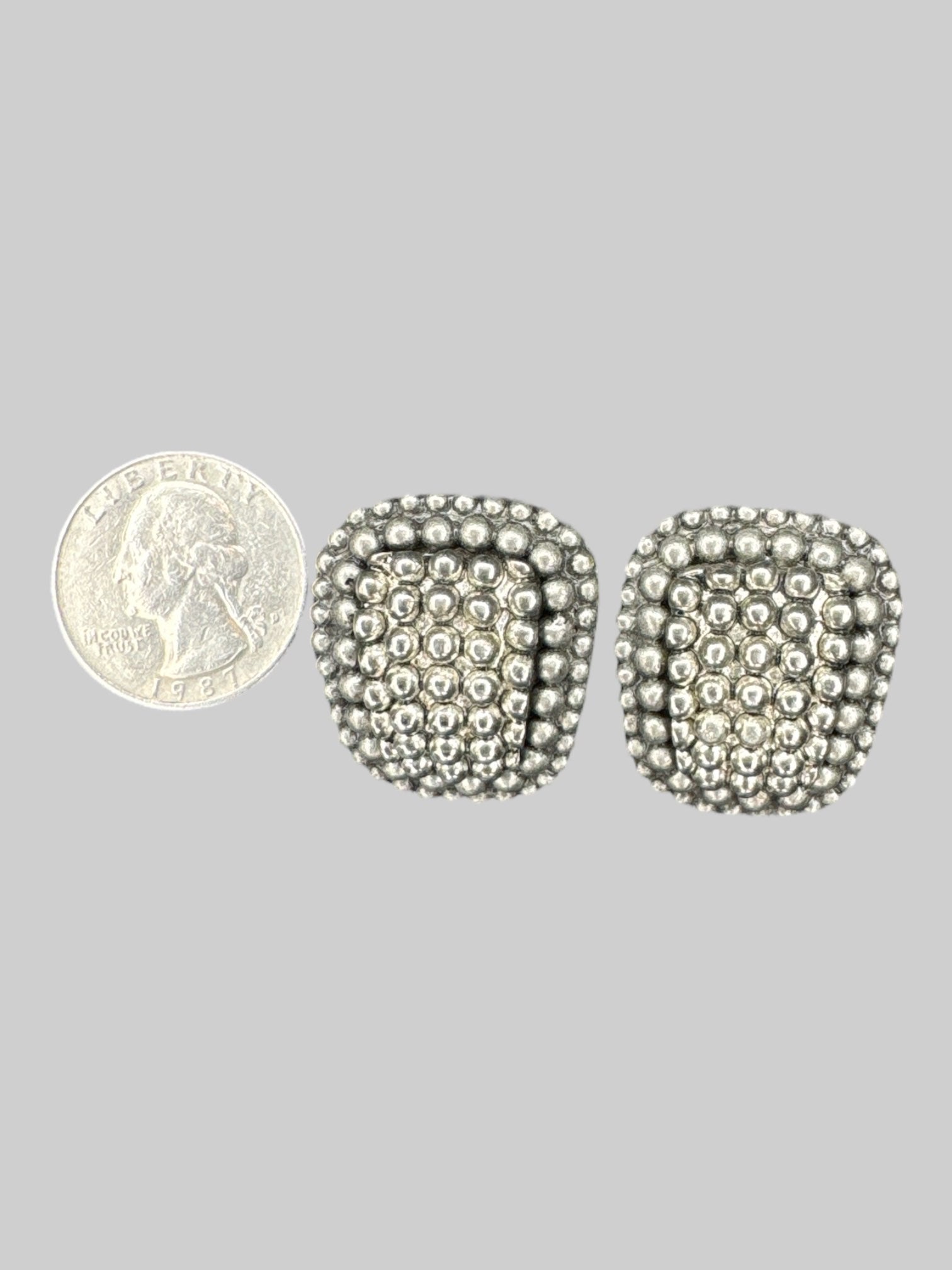 Vintage silver color clip on earrings